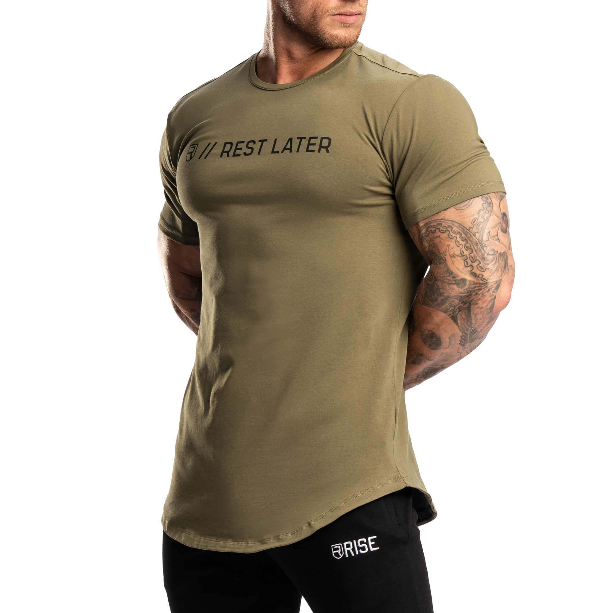 Rest Later T-Shirt - Army Green