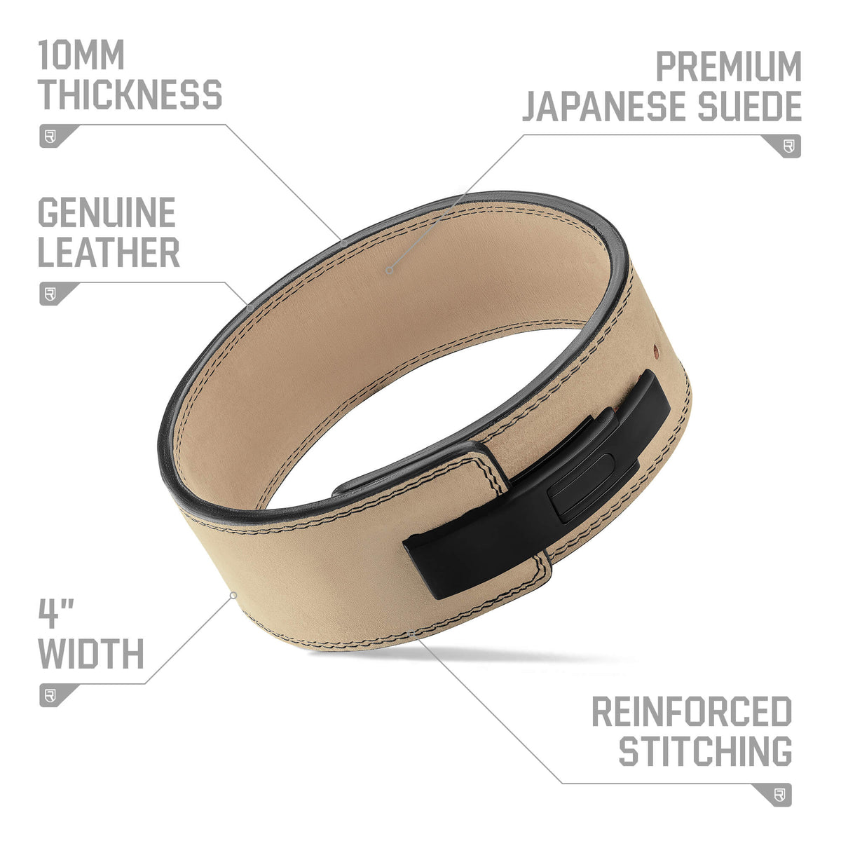 10mm Lever Belt - Khaki