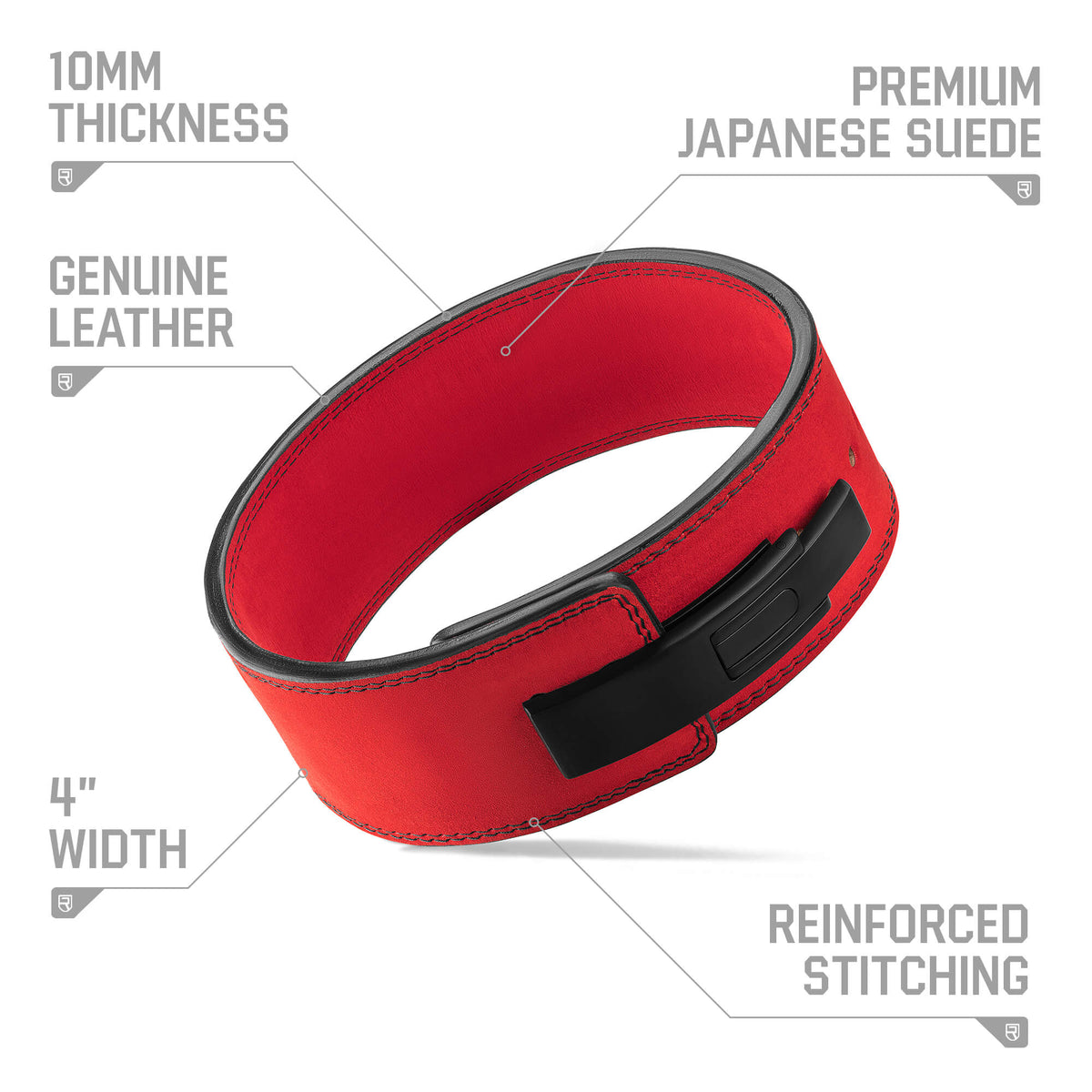 10mm Lever Belt - Red