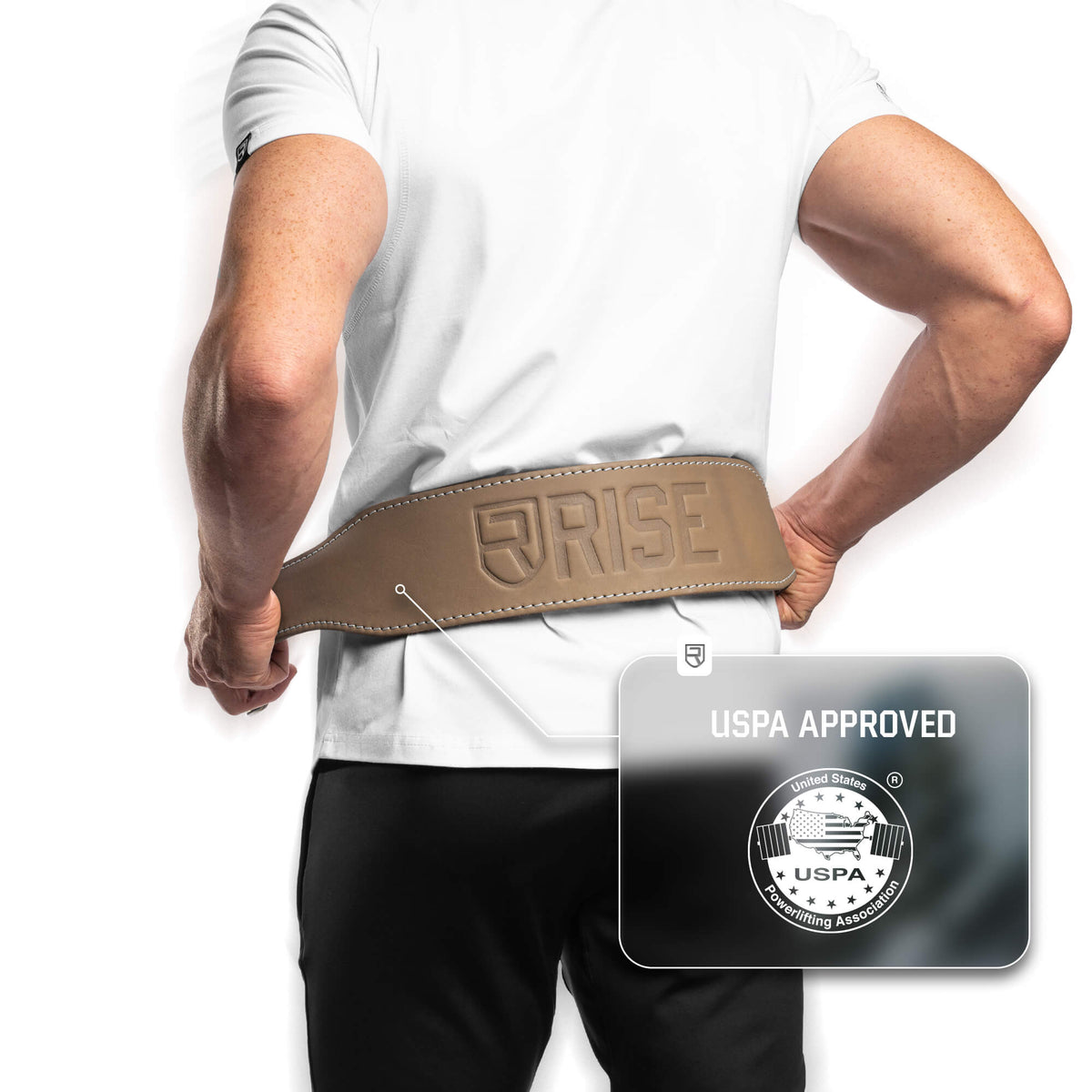 7mm Old School Leather Belt - Khaki