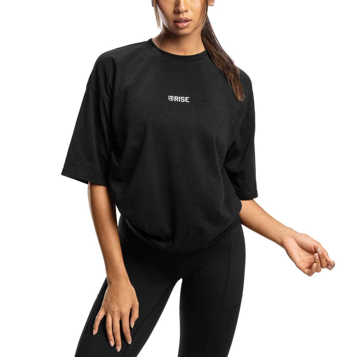 24 7 Oversized T Shirt Black Rise