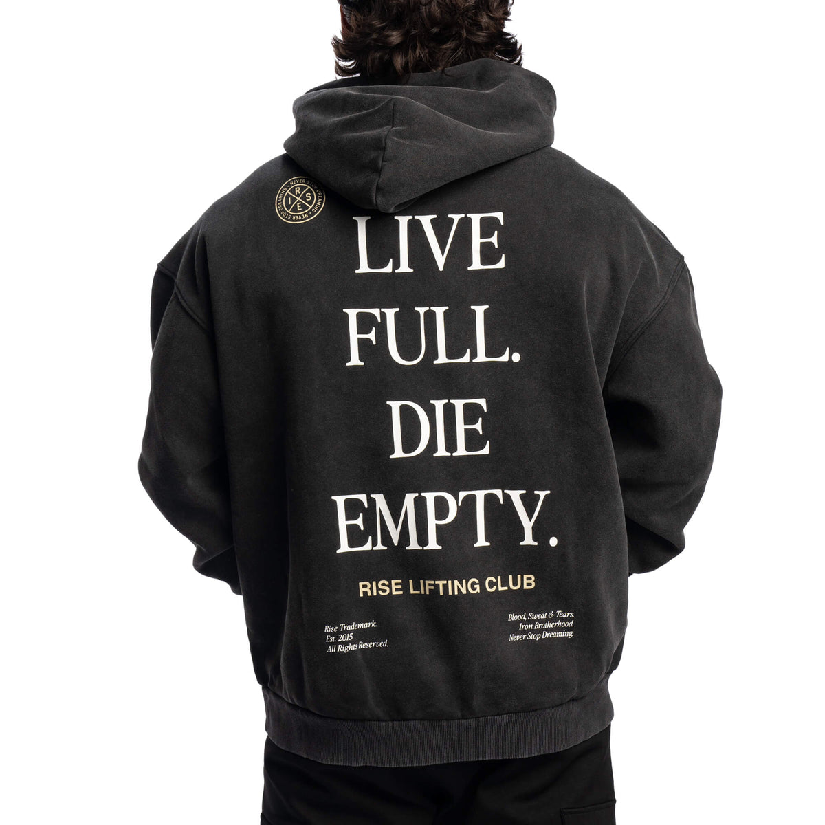 Men - Die Empty Oversized Hoodie - Black