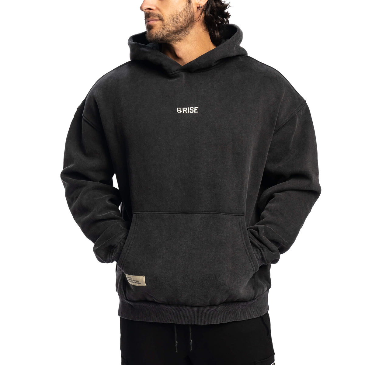 Men - Die Empty Oversized Hoodie - Black