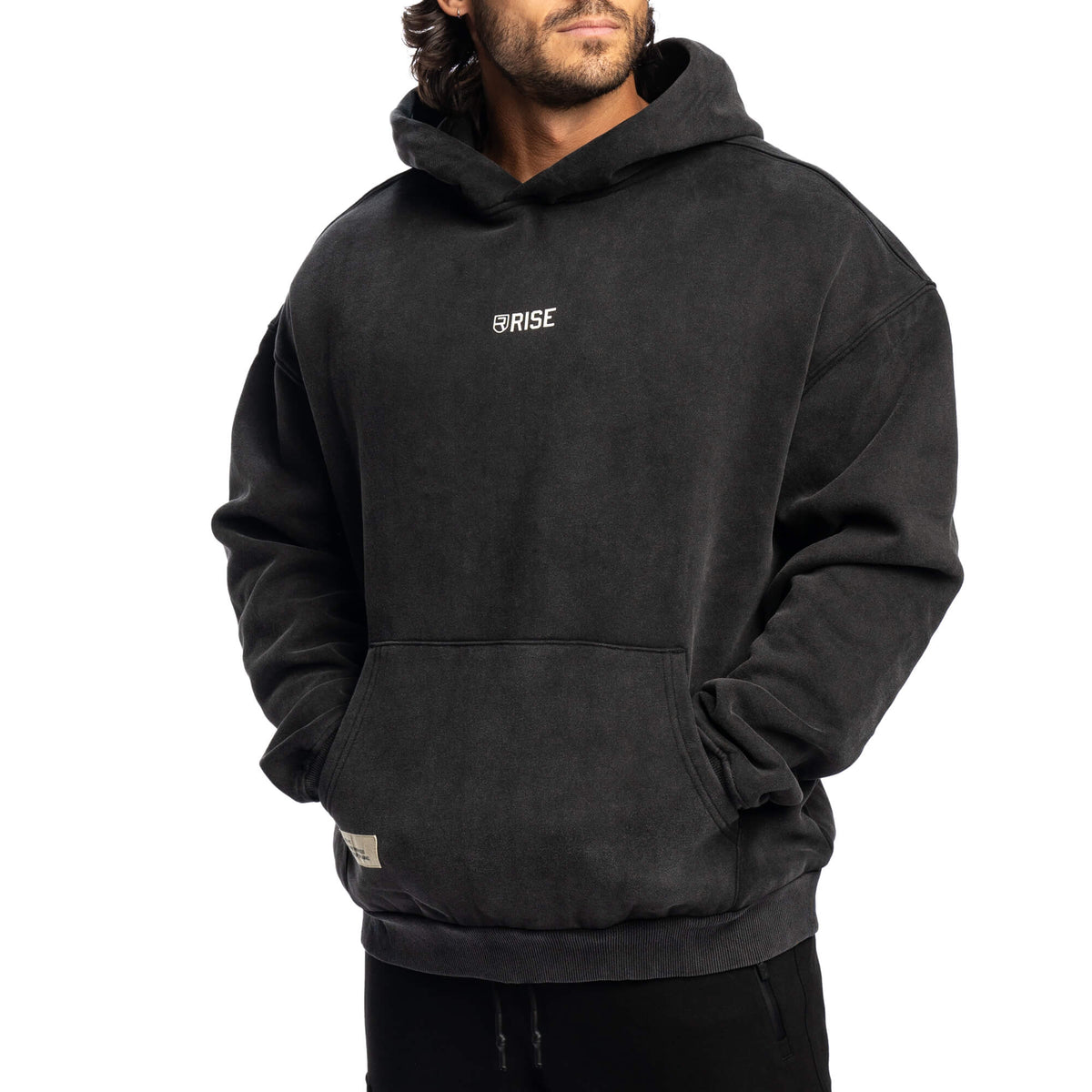 Men - Die Empty Oversized Hoodie - Black