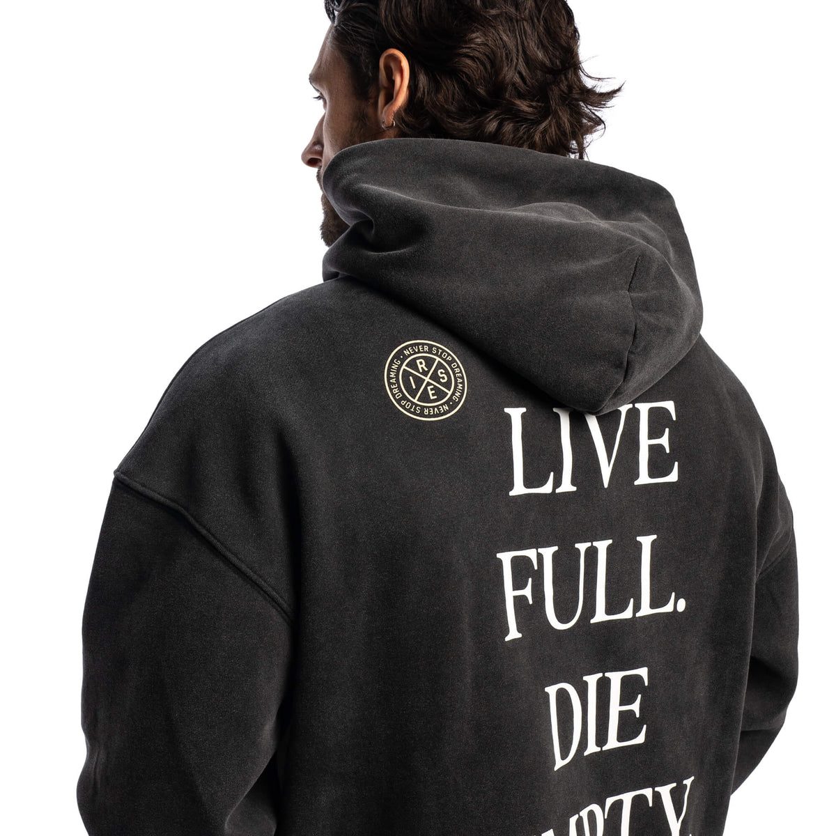 Men - Die Empty Oversized Hoodie - Black