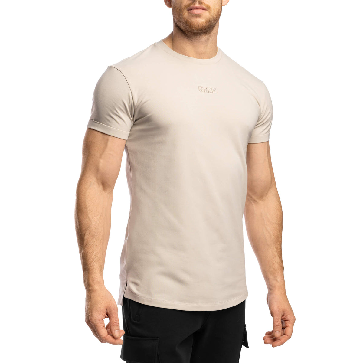 Elite Roll Up Sleeves T-Shirt - Sandstorm