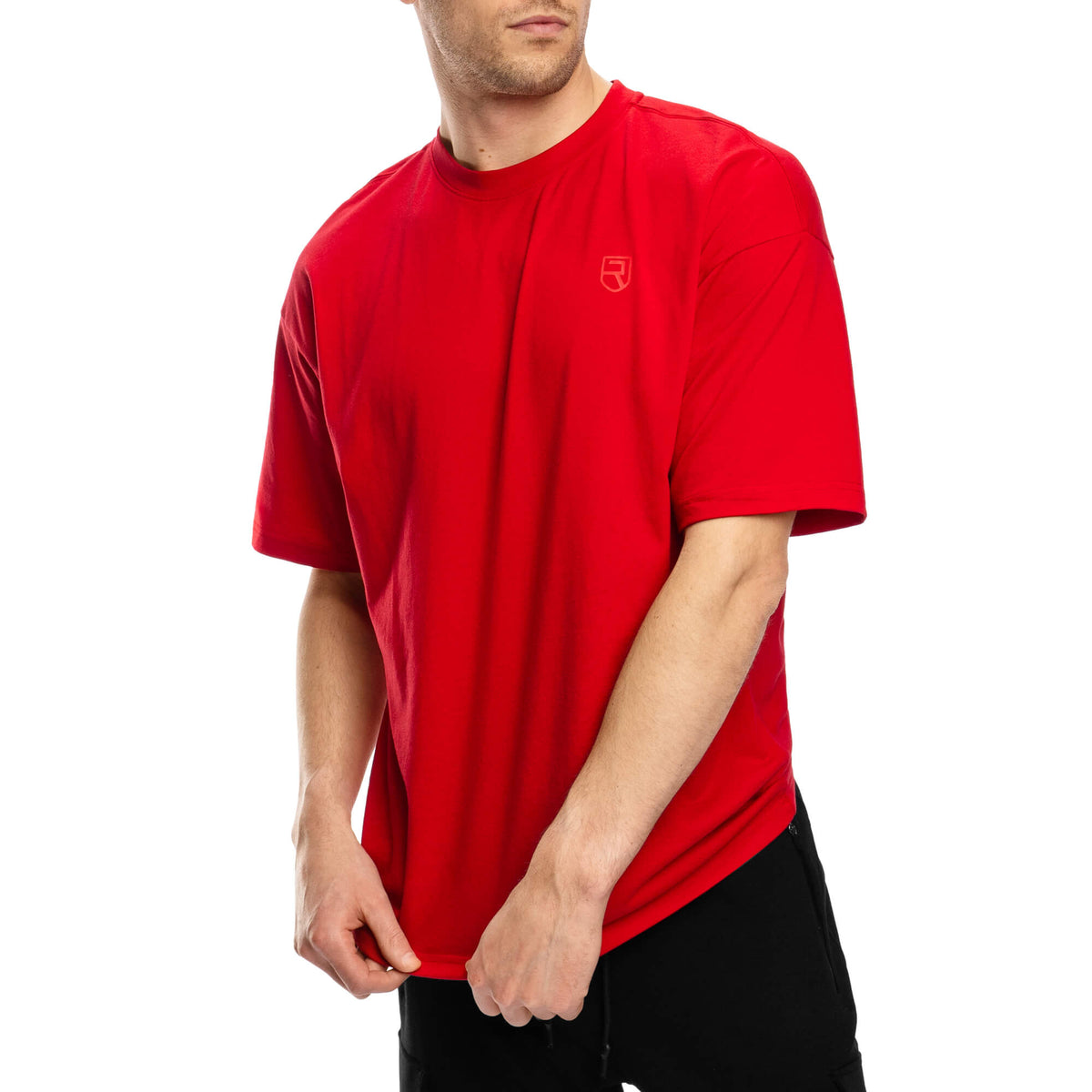 Red oversized t shirt new arrivals