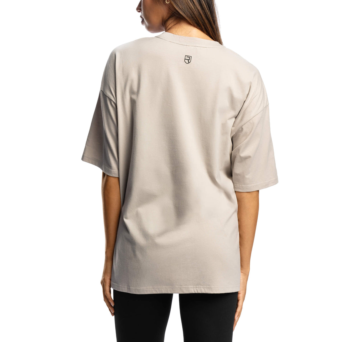 Tシャツ・カットソー ETMON String One Off Shoulder TShirt, Ash Brown Signature Oversized T-Shirt - Sandstorm - Rise