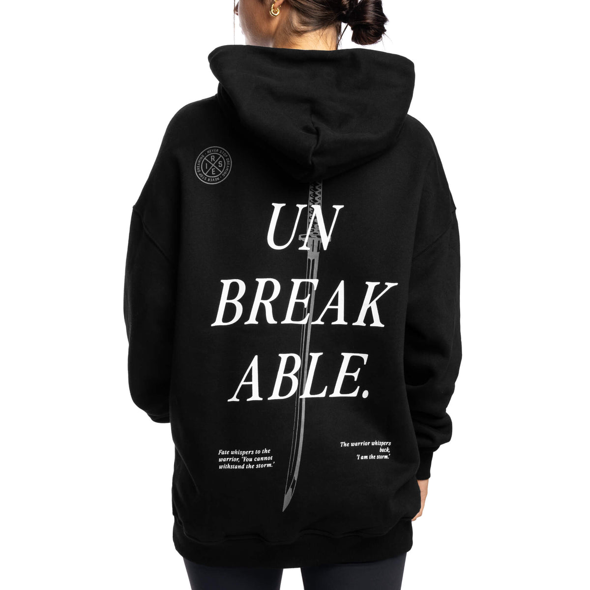 Women - Unbreakable Oversized Hoodie - Black