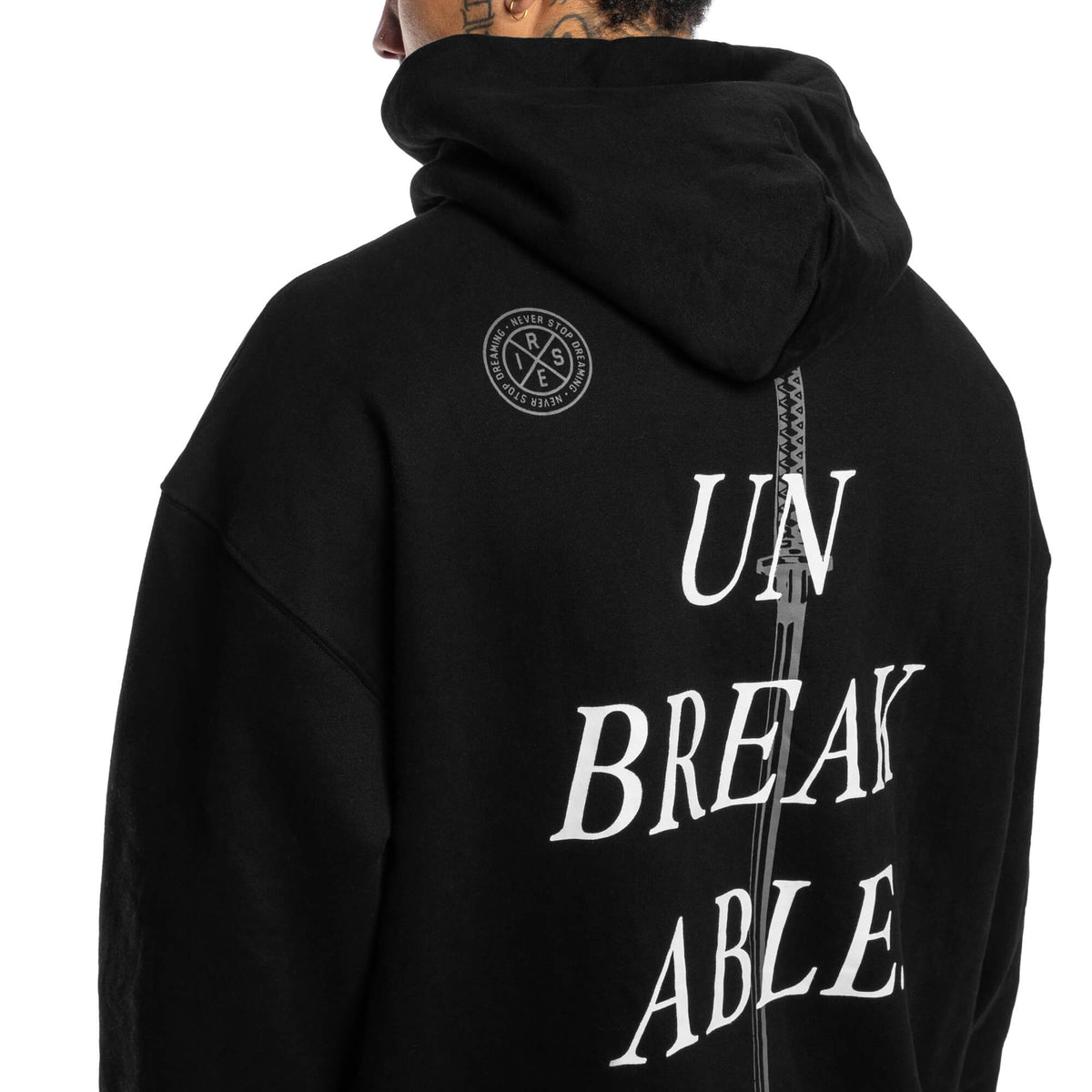 Men - Unbreakable Oversized Hoodie - Black