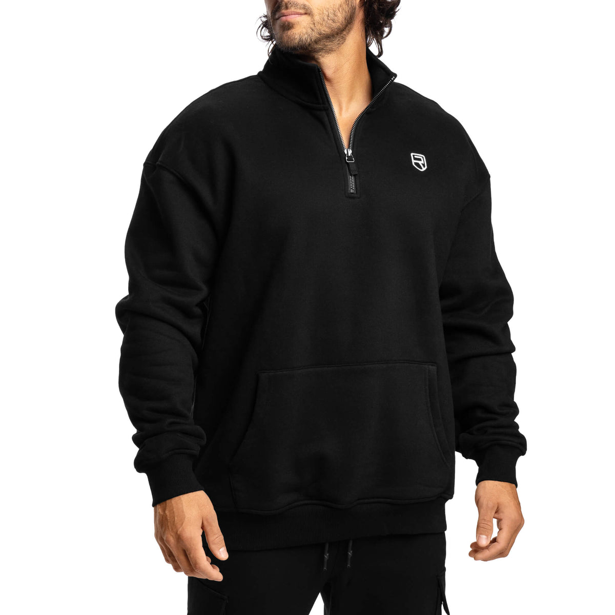 Men - Comfy Crew Half Zip - Black