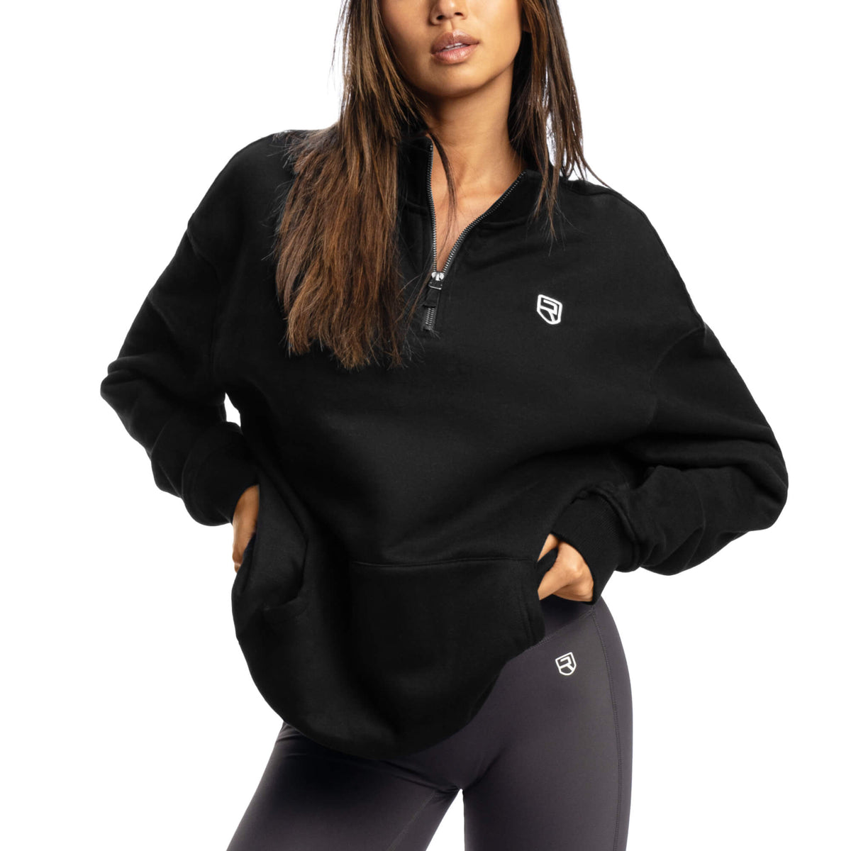 Women - Comfy Crew Half Zip - Black
