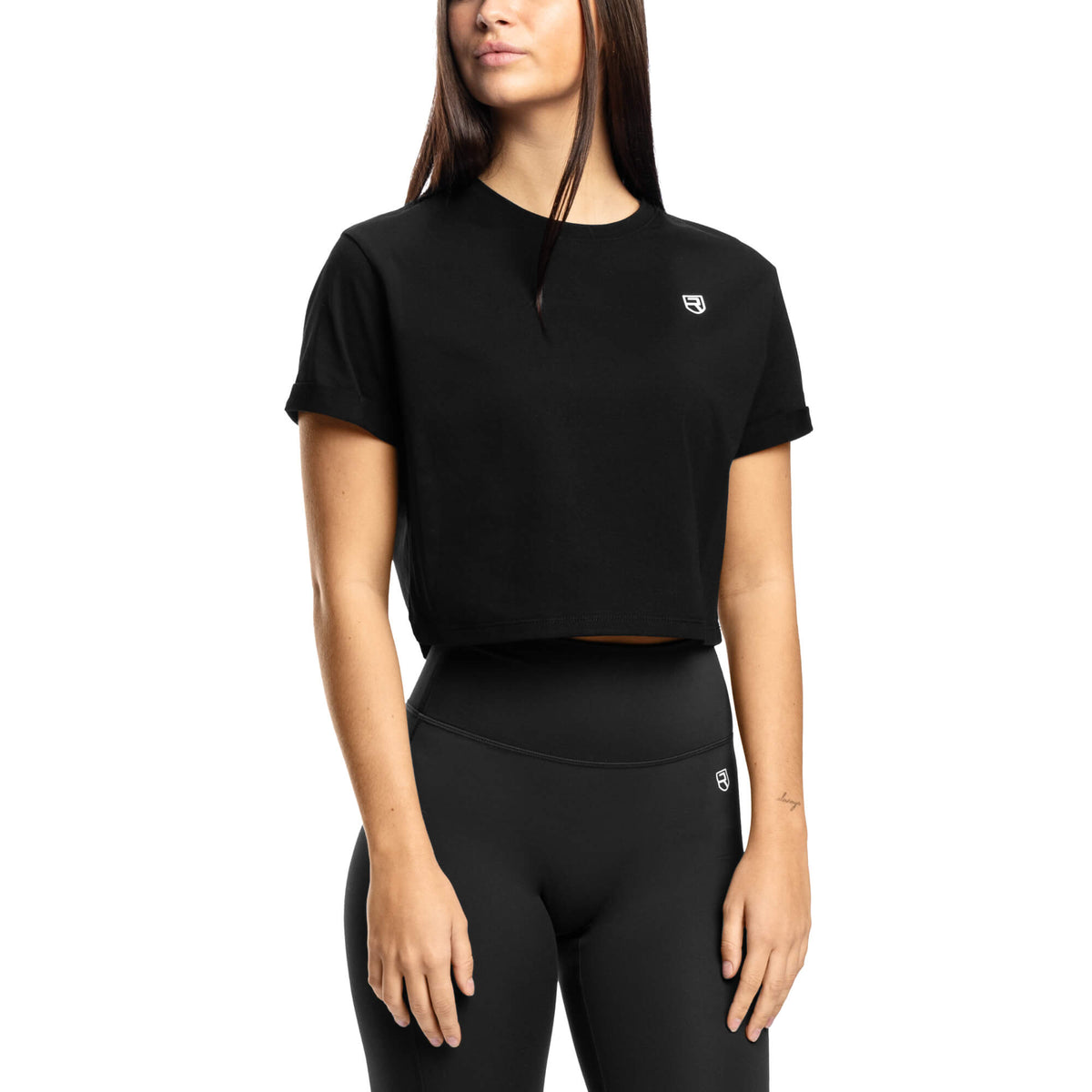 Elevate Cropped T-Shirt - Black