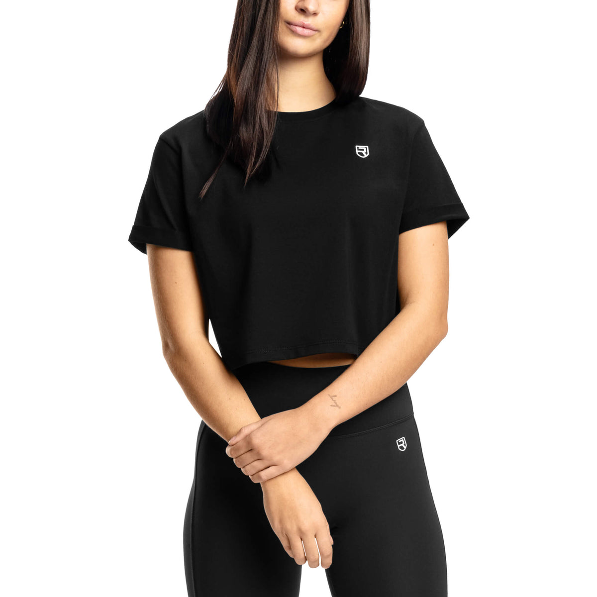 Elevate Cropped T-Shirt - Black