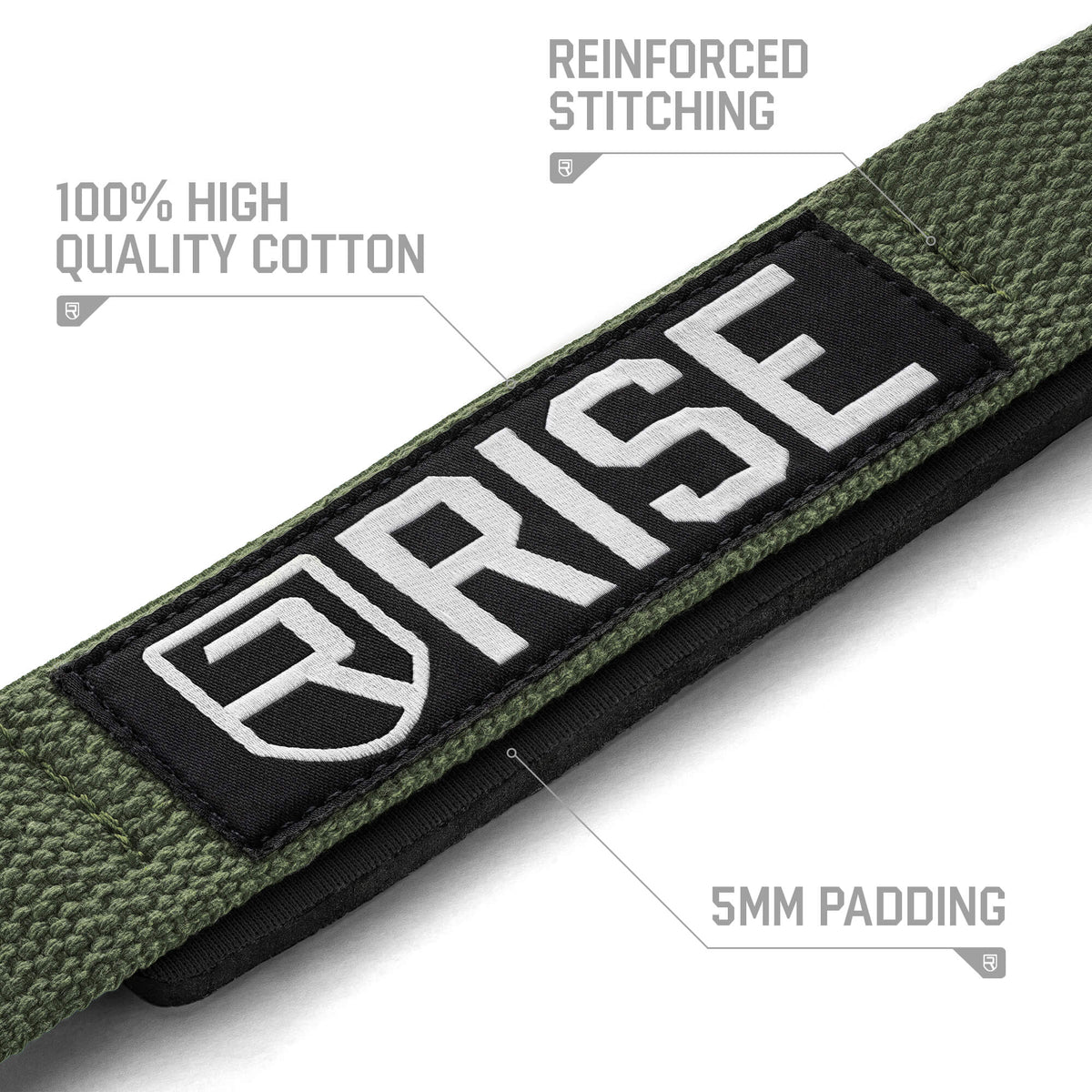 Lifting Straps - Army Green