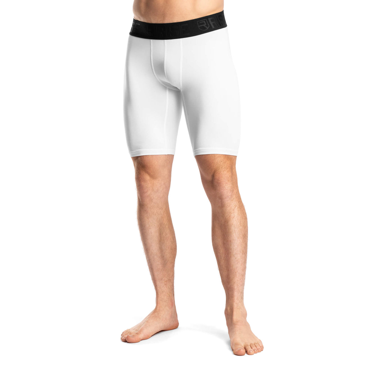 Active Dry Compression Shorts - White - Rise