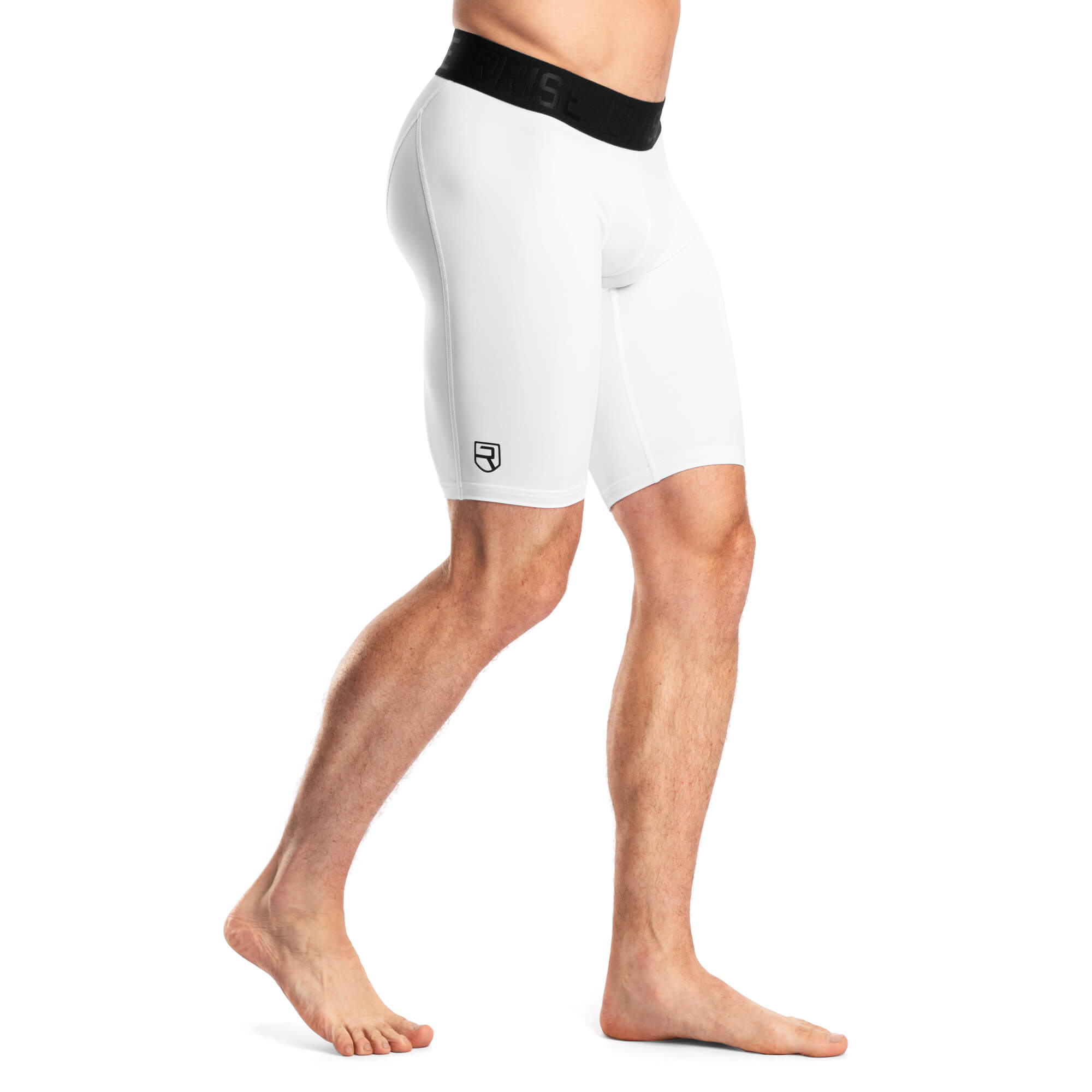 Active Dry Compression Shorts - White - Rise