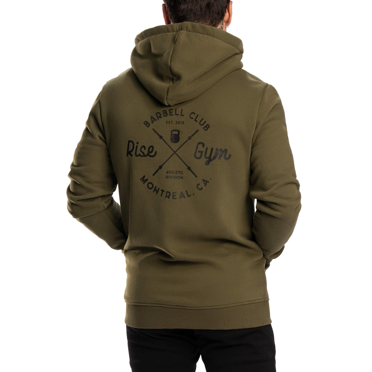 Barbell Club Full-Zip Hoodie - Army Green