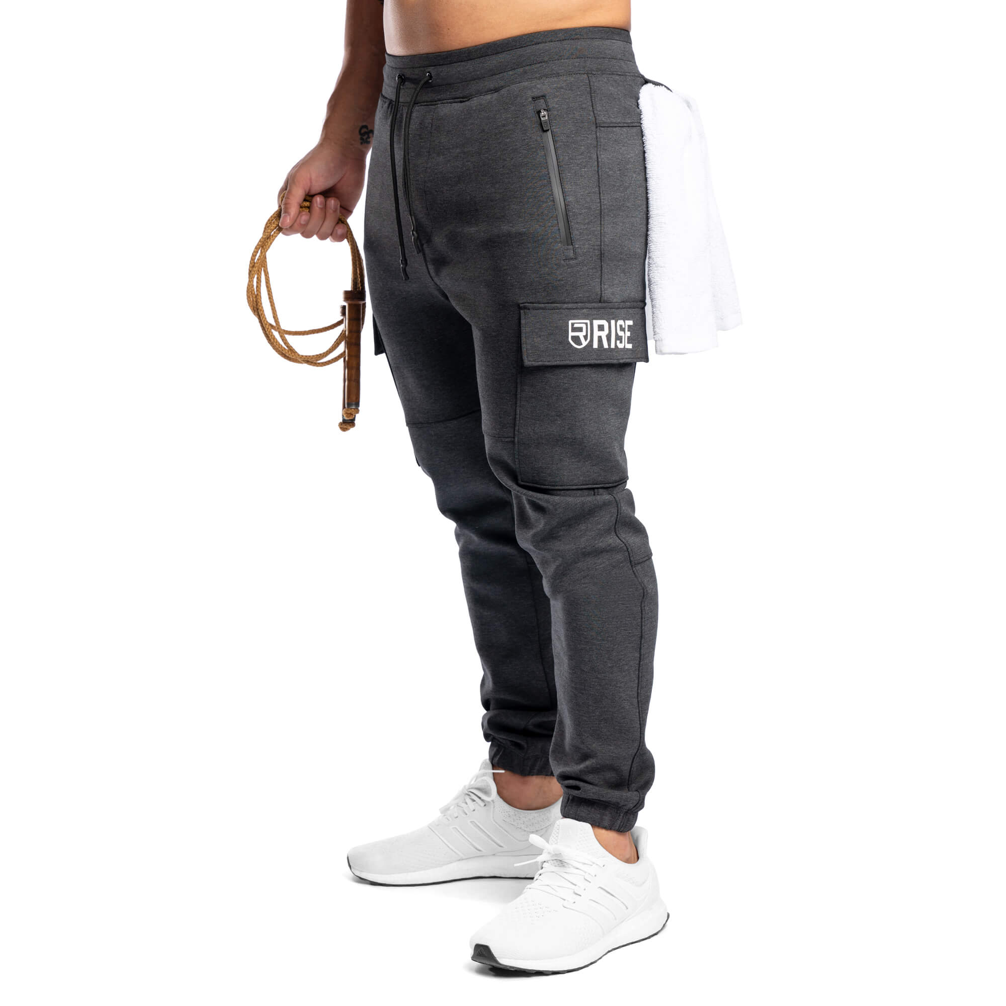 Rest Later Pants - Charcoal Marl