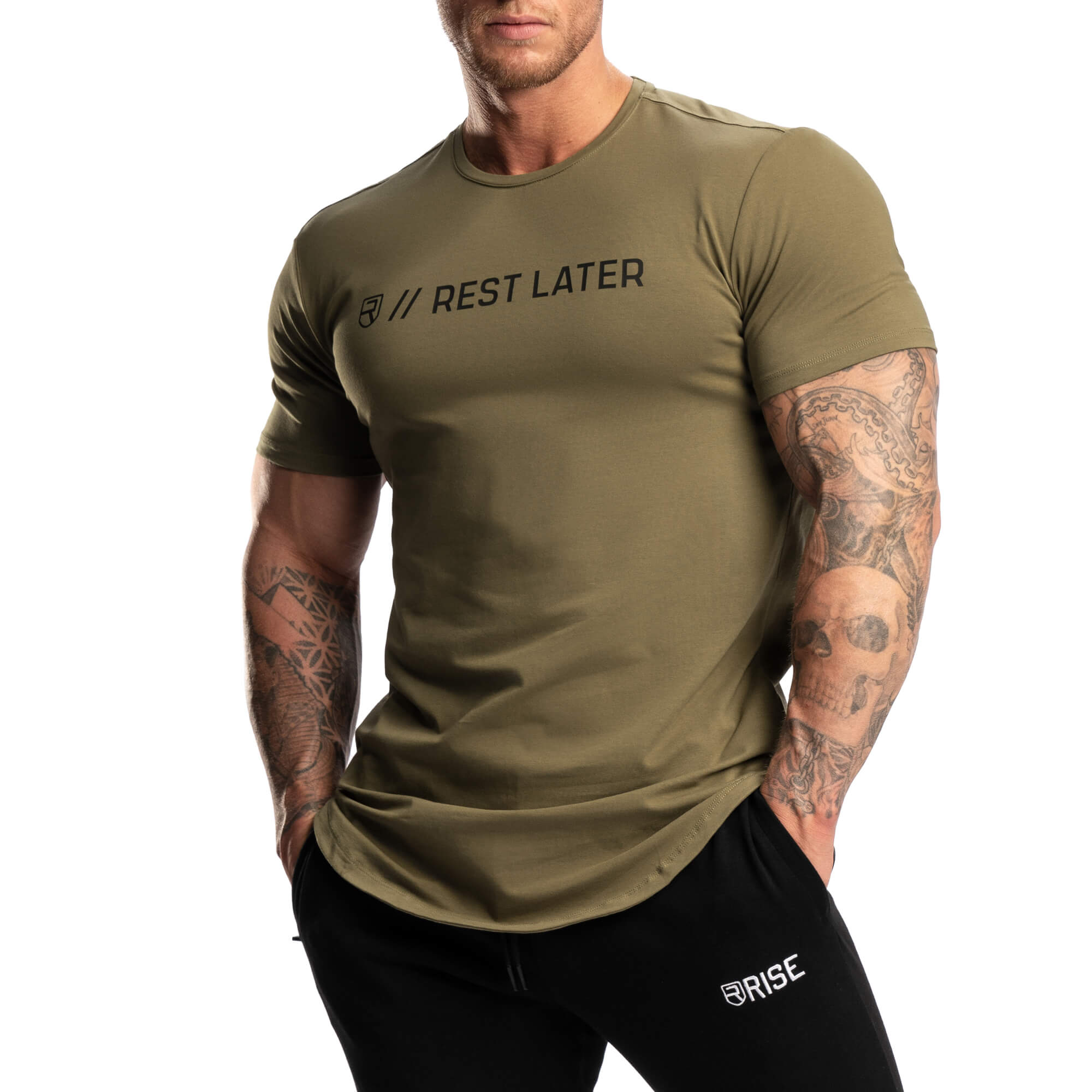 Rest Later T-Shirt - Army Green