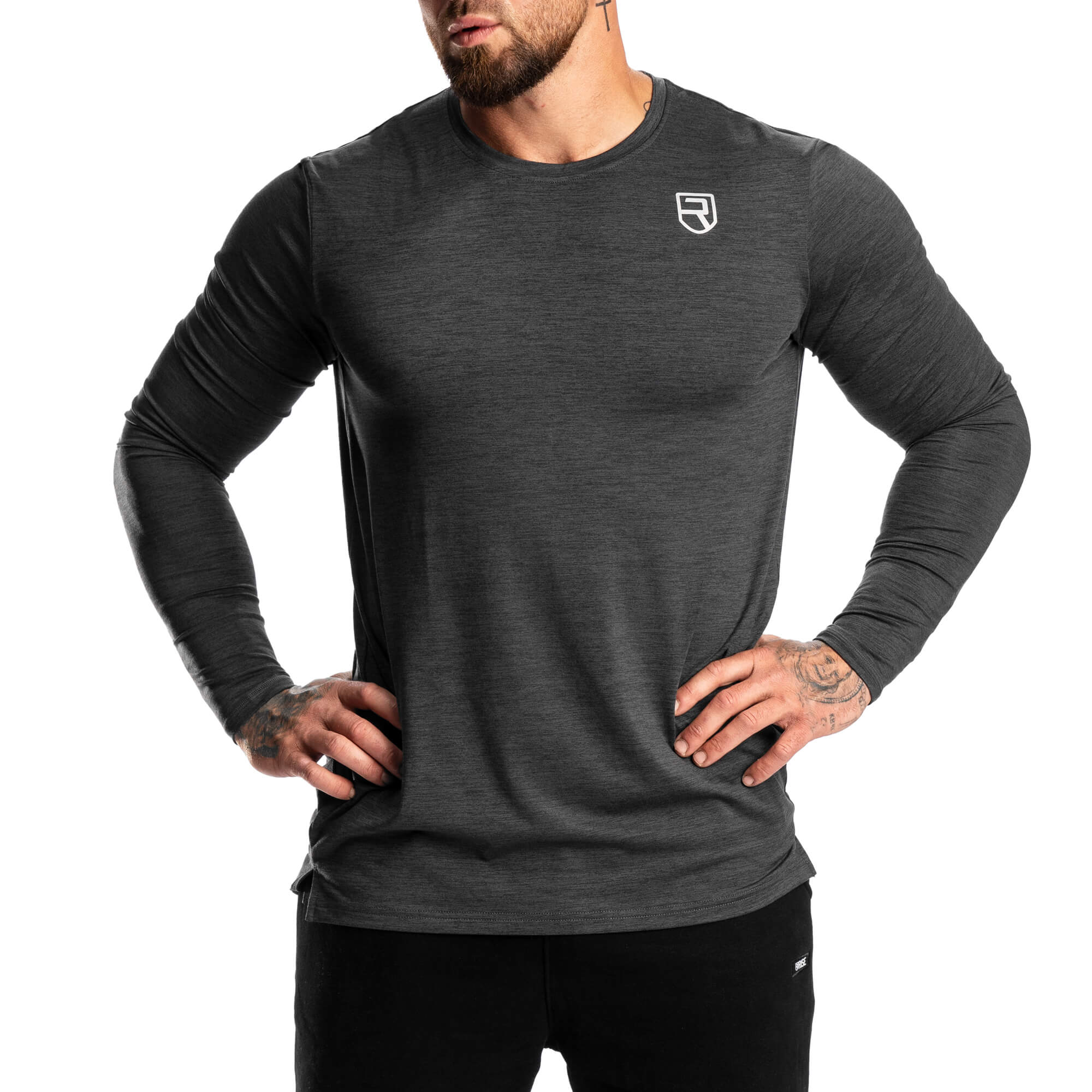 Softest Long Sleeve – Black Marl