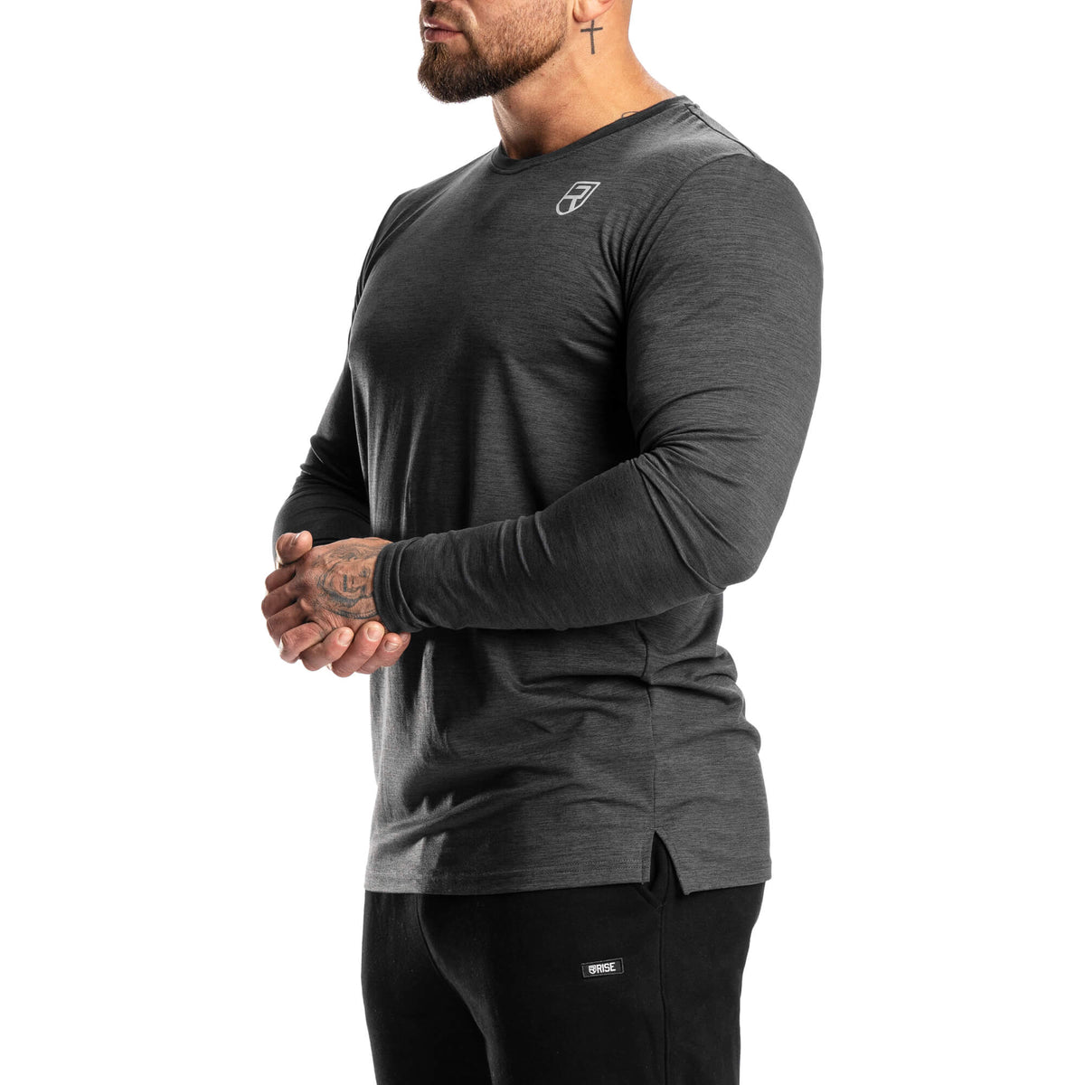 Softest Long Sleeve – Black Marl