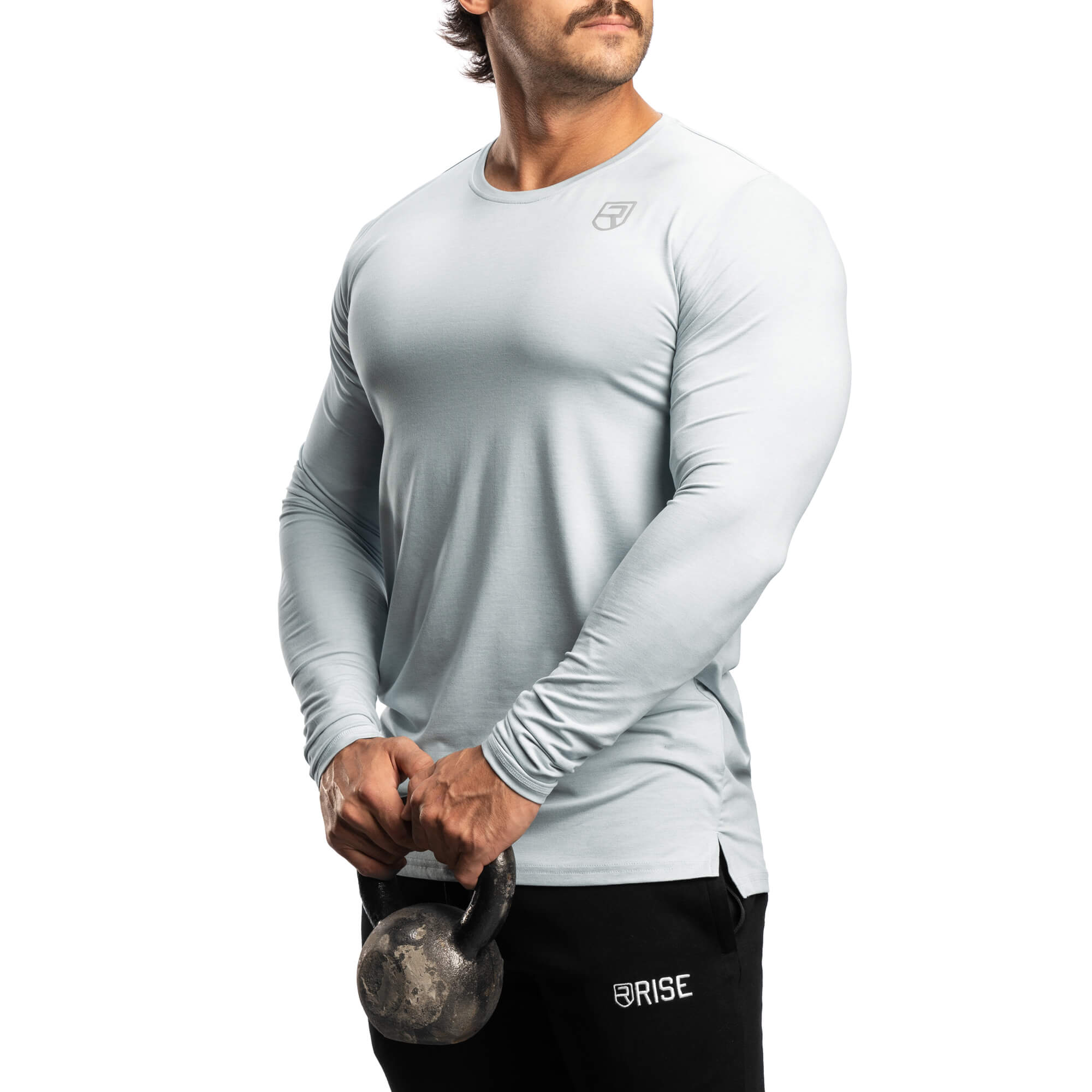 Softest Long Sleeve – Light Blue Marl