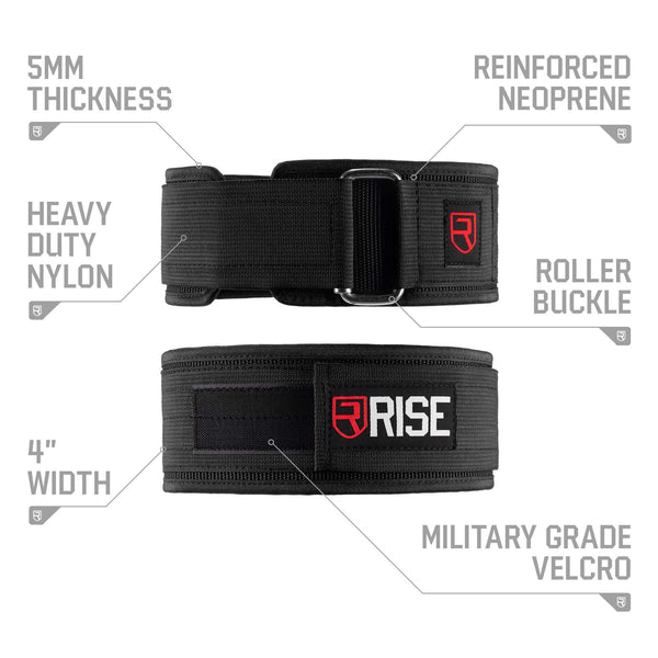 RISE ブラック パワーベルト neoprene-belt-black-