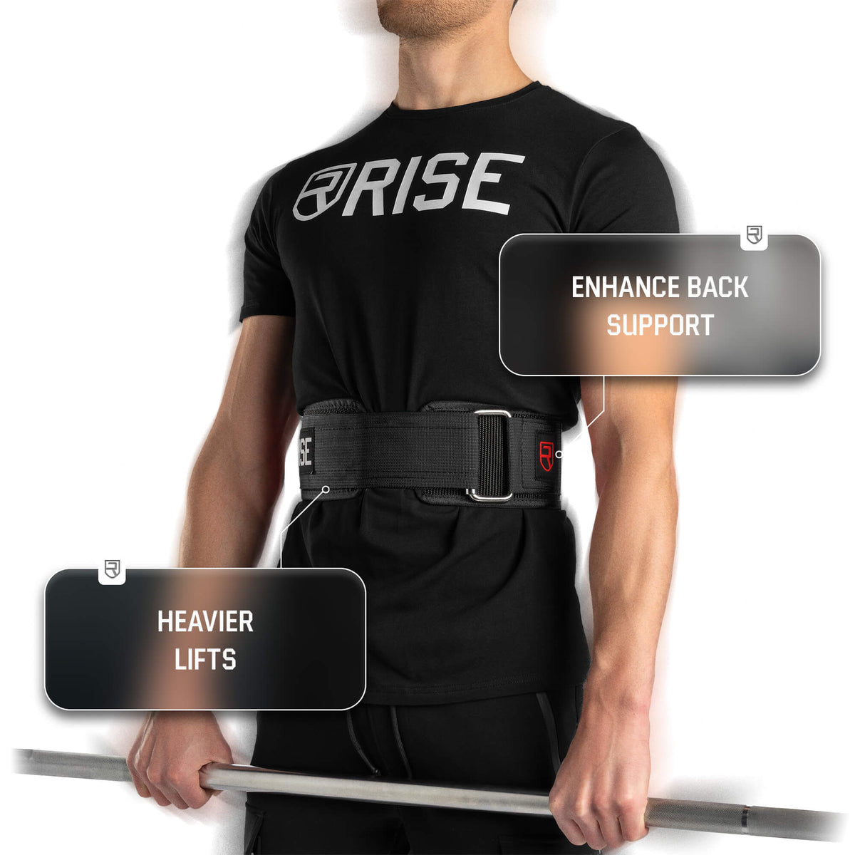 RISE トレーニングパワーベルト ブラック Neoprene Belt – Black - Rise