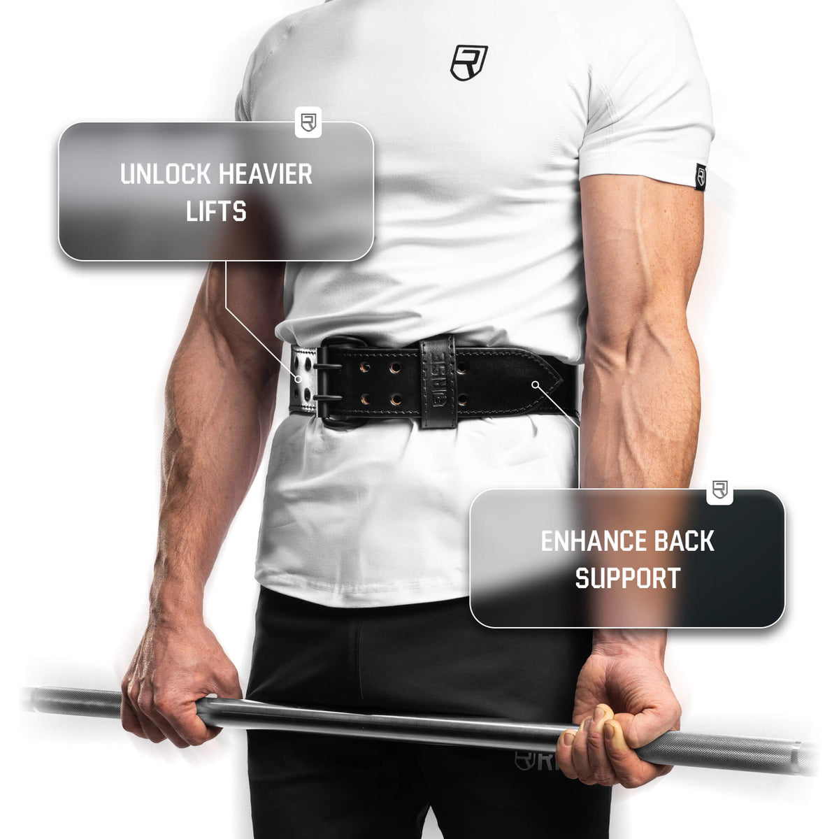 Premium 7mm Old School Leather Belt - Black