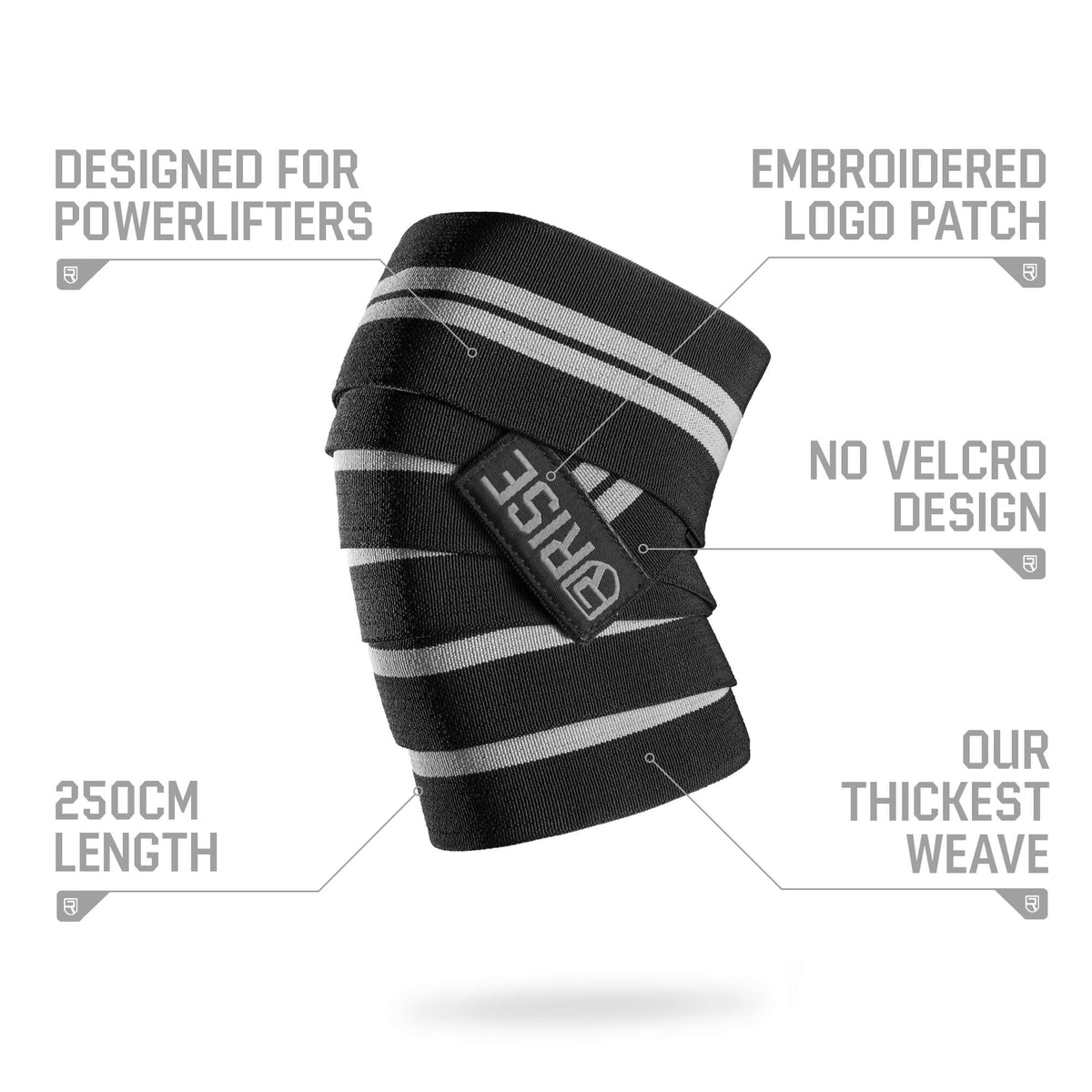 ウエイトトレーニング Gasp Knee wraps, Black/grey ウエイトトレーニング Gasp Knee wraps, Black/Flame Training