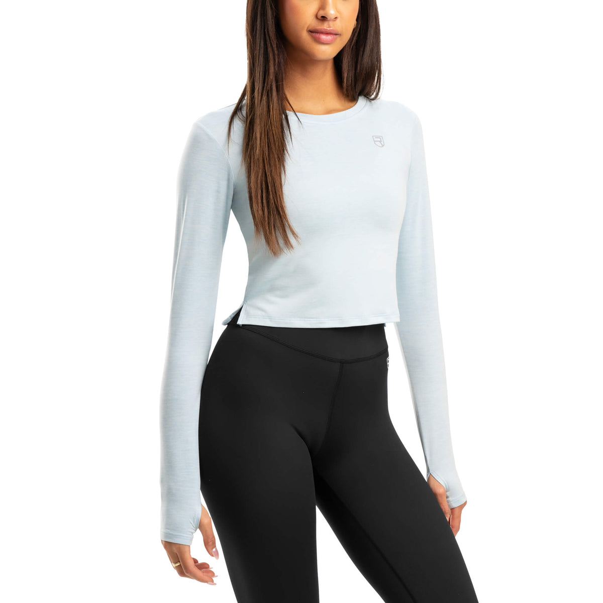 Softest Long Sleeve – Light Blue Marl