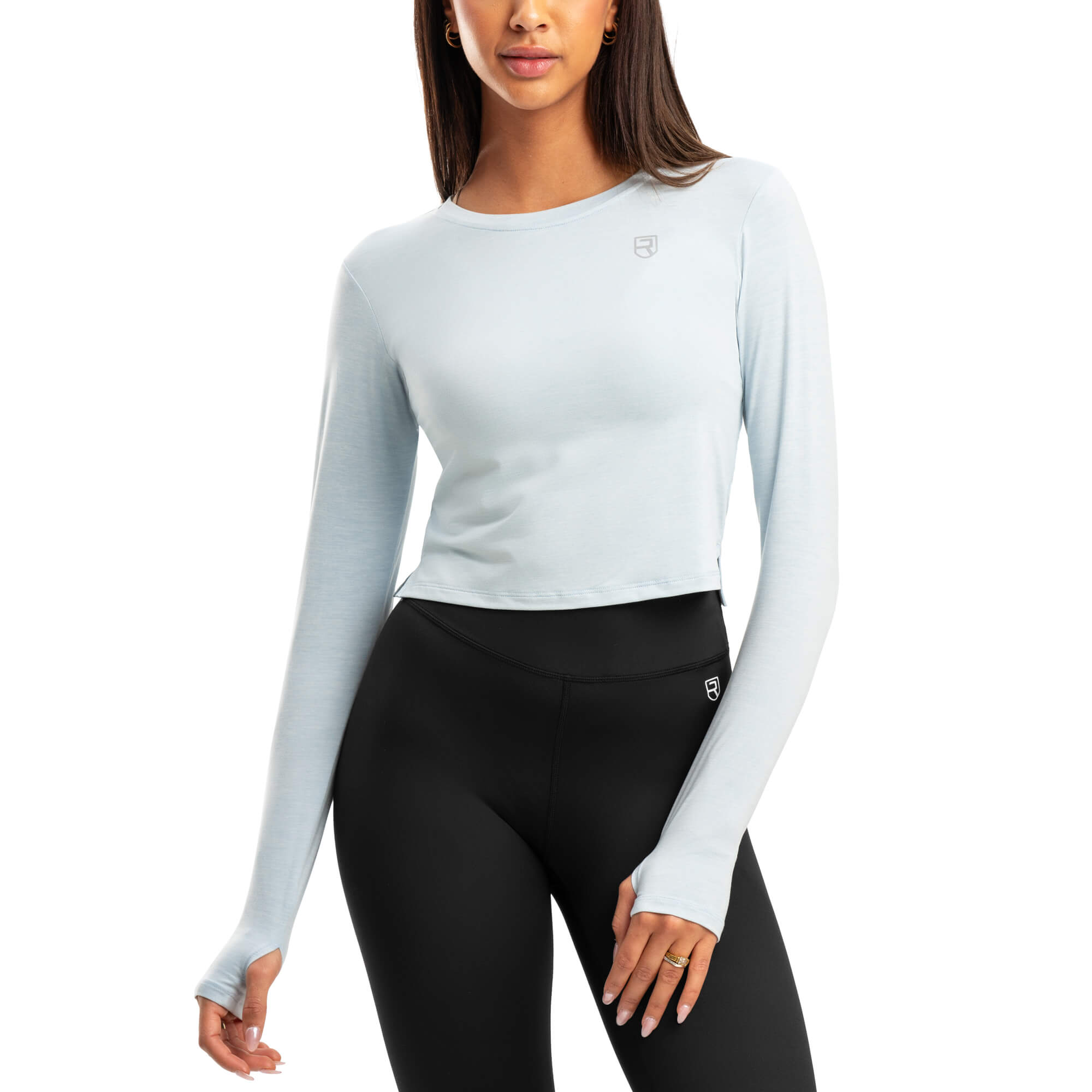 Softest Long Sleeve – Light Blue Marl