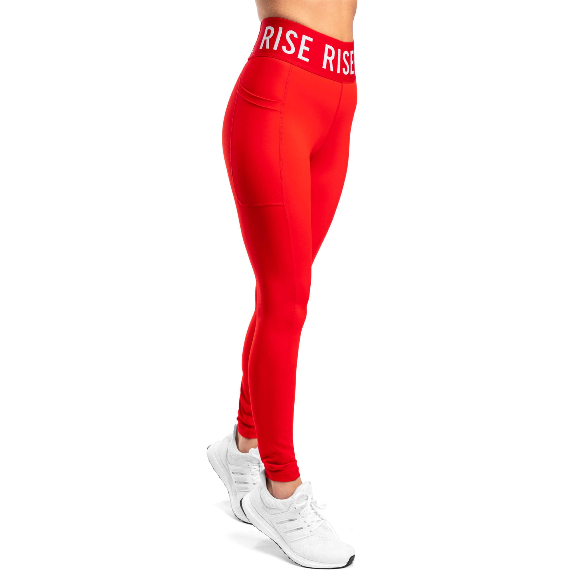 Spirit High Waisted Pockets Leggings - Red