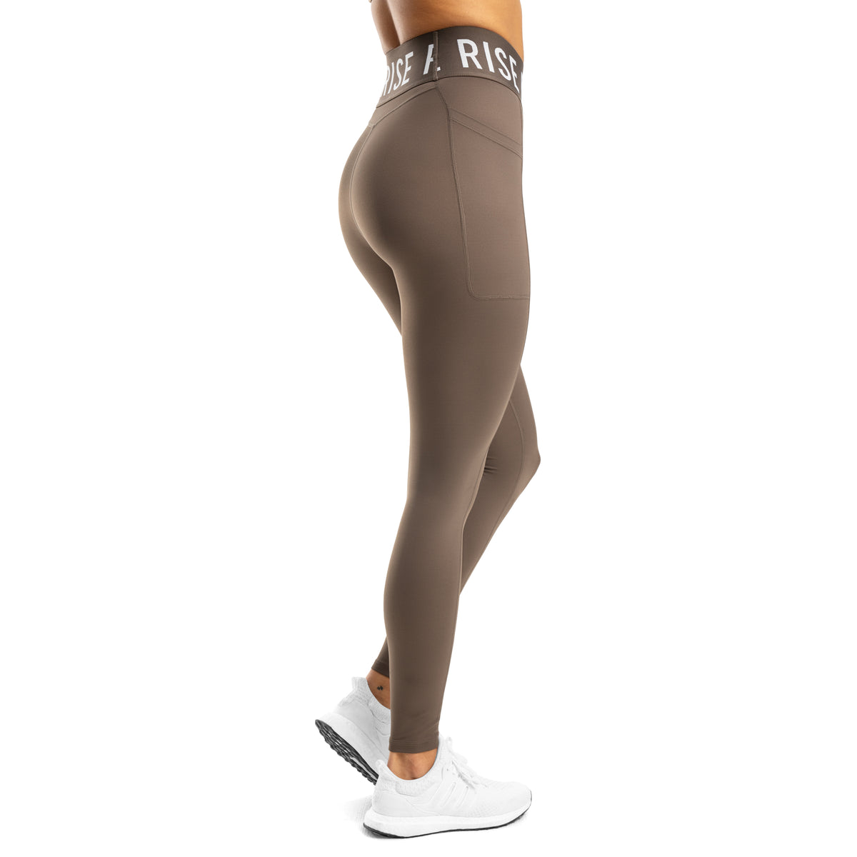 Spirit High Waisted Pockets Leggings - Taupe