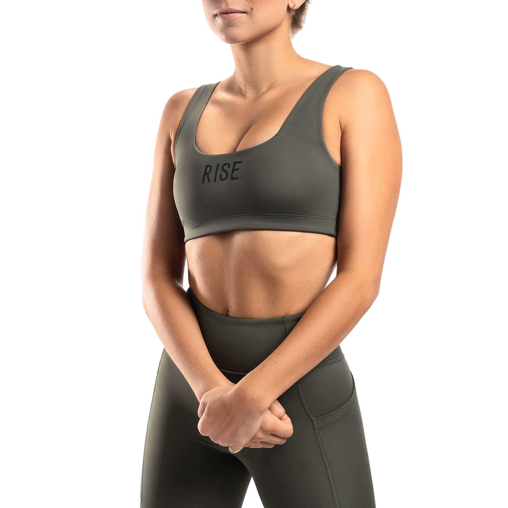 Alert Sports Bra - Army Green