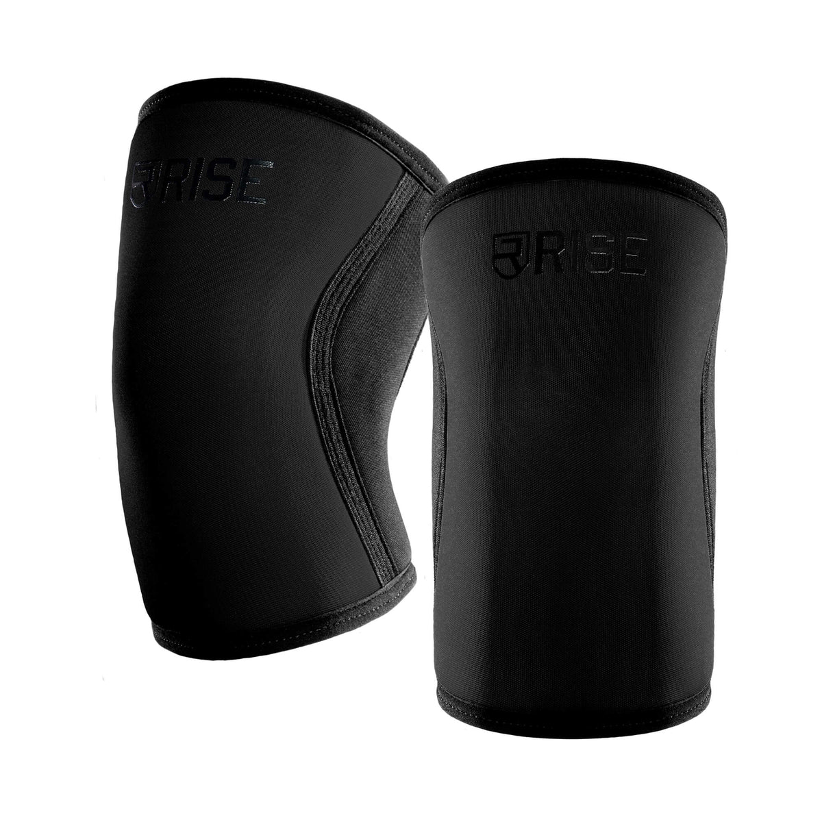 7mm Knee Sleeves (25cm) - Black - Rise