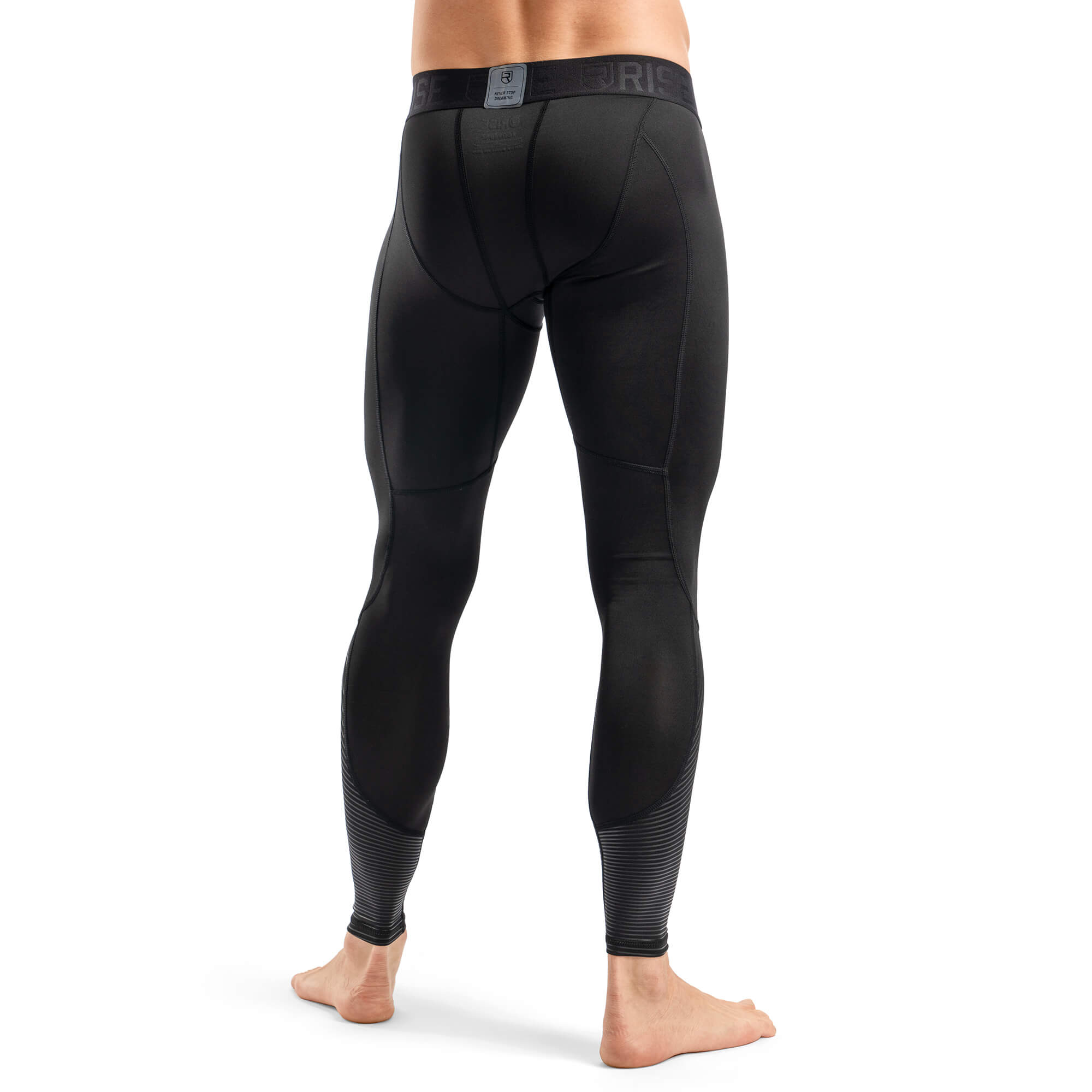 Active Dry Compression Pants Black Rise