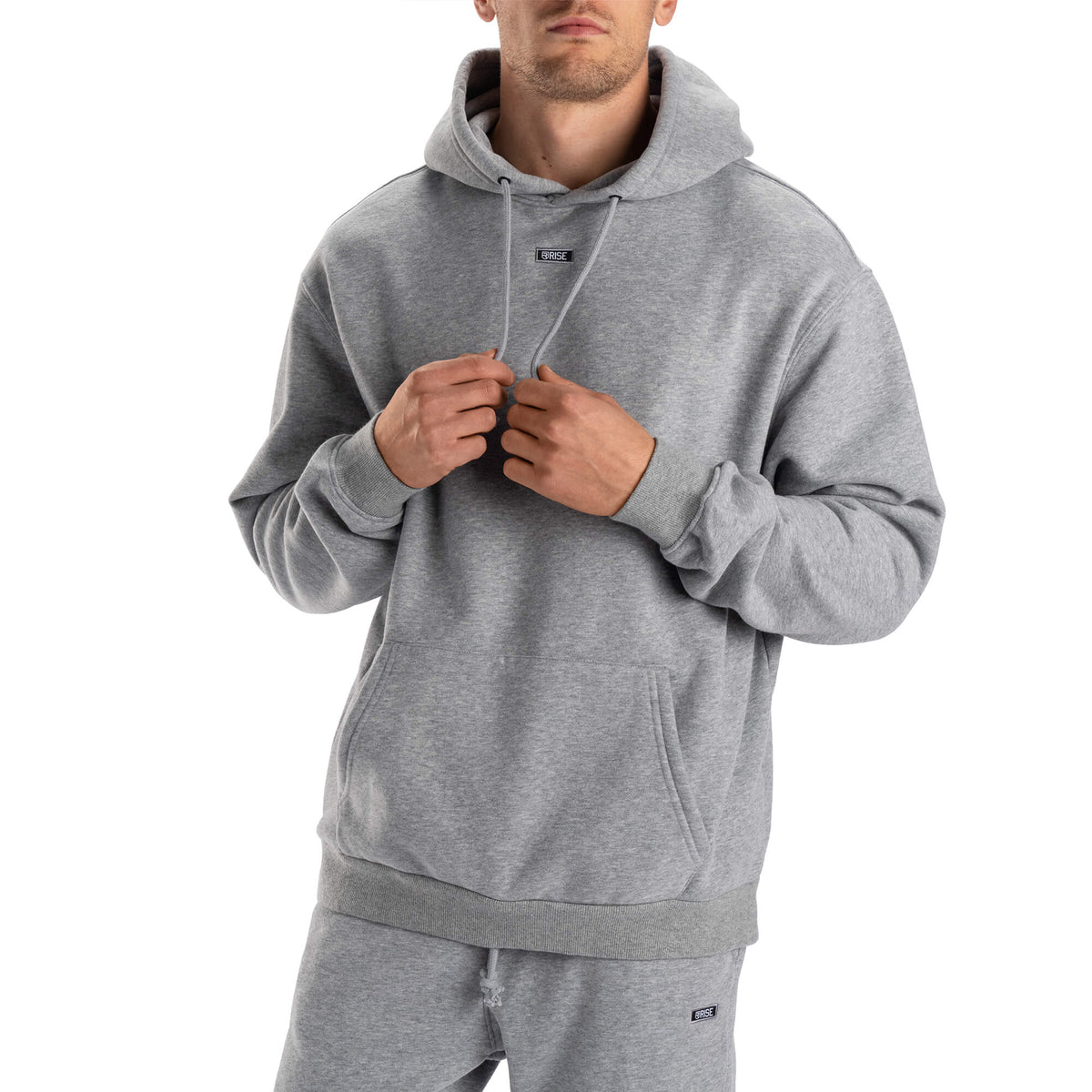 Fleece Oversized Hoodie  Light Heather Grey – Khy