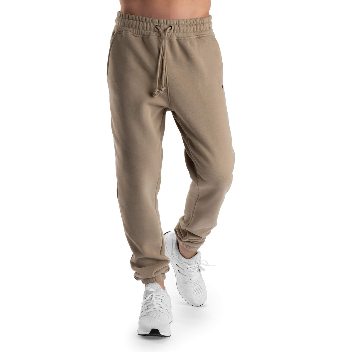 Beige Mid Rise Jogger Pants Online Shopping