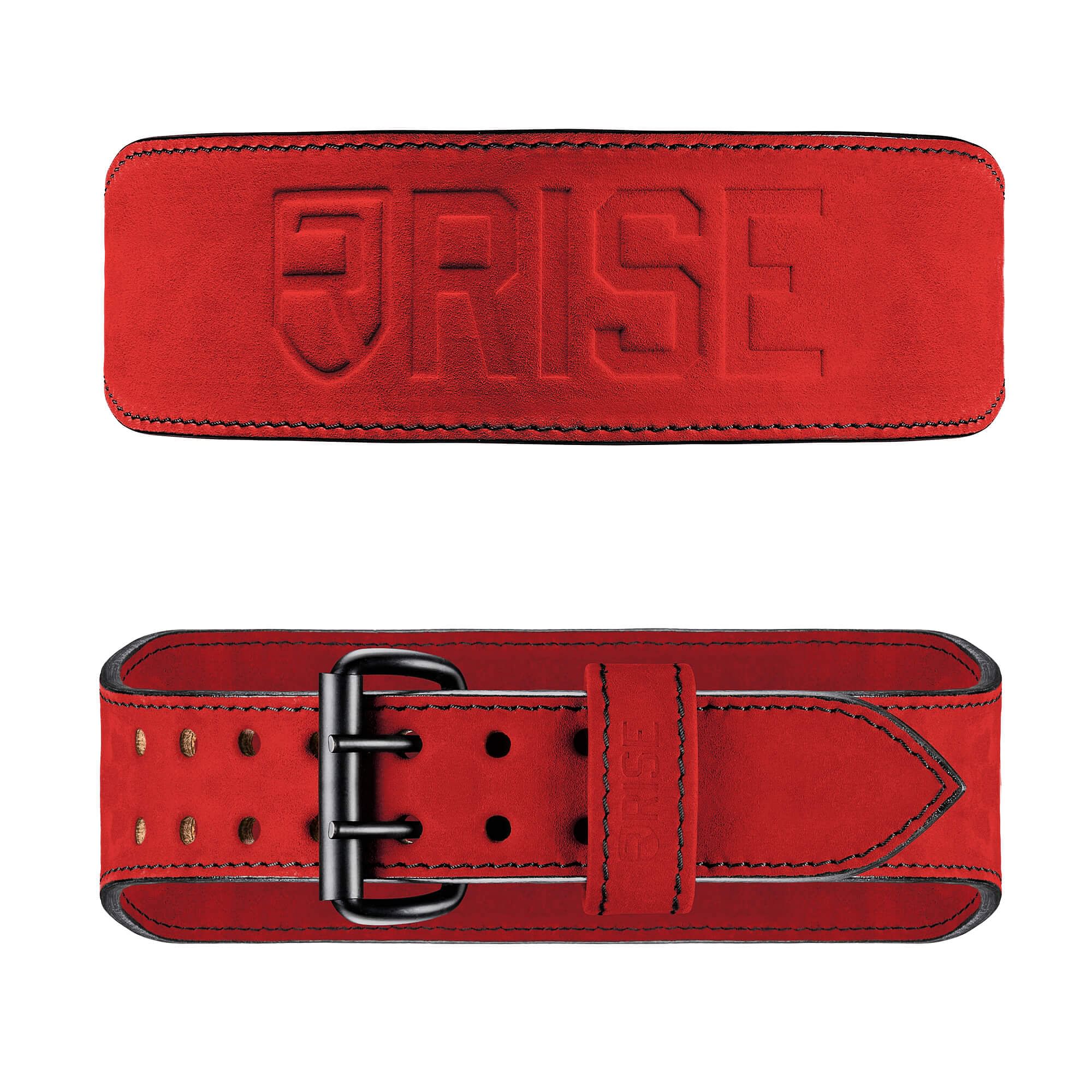 7mm Old School Leather Belt - Red