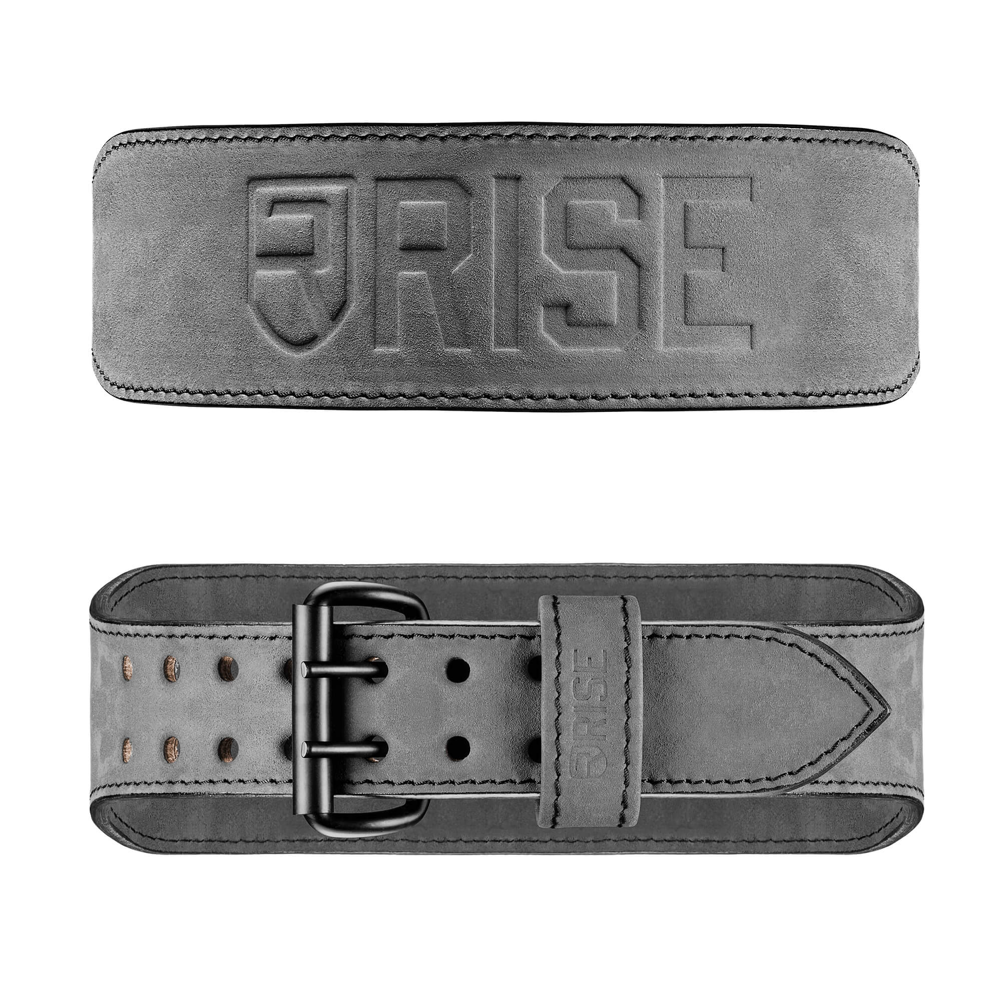 7mm Old School Leather Belt - Grey