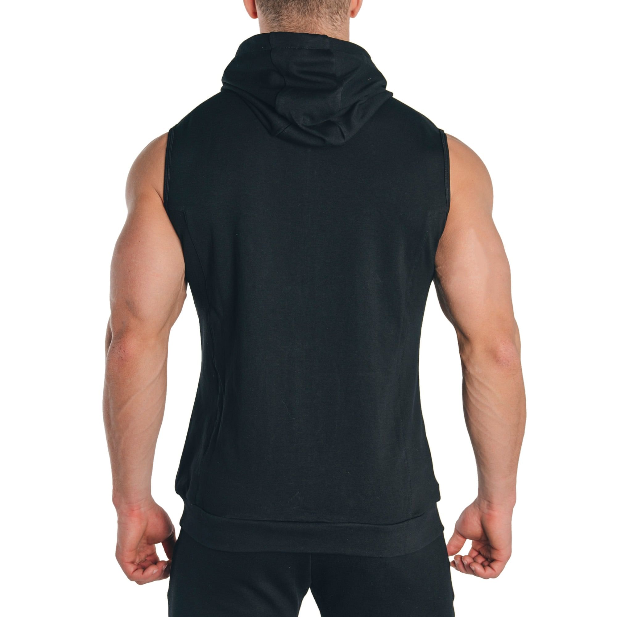 Peak Sleeveless Hoodie – Black - Rise