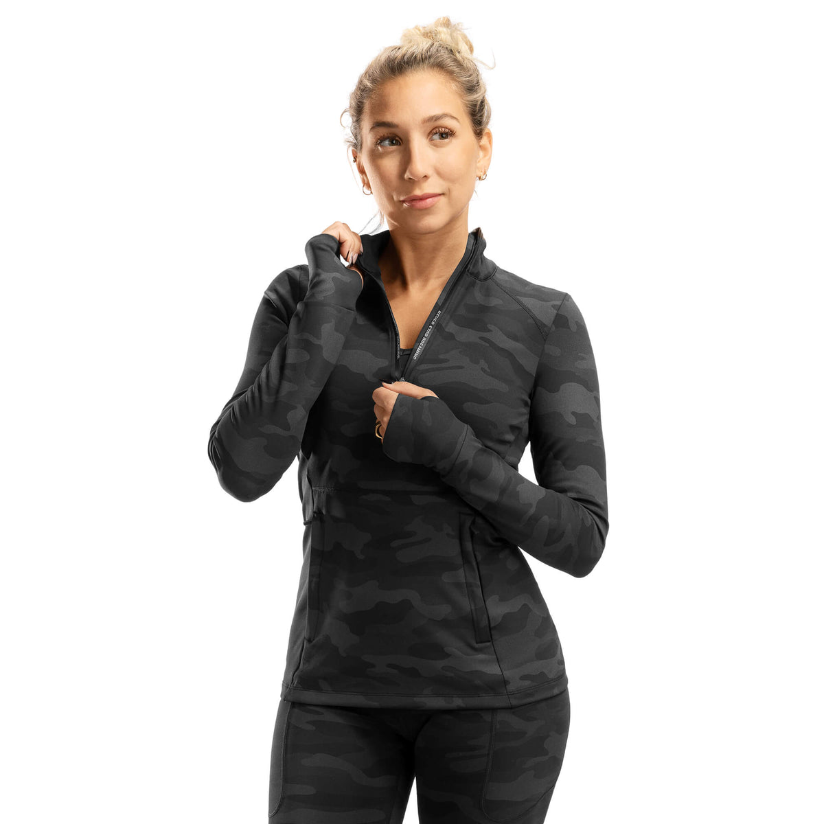 Absolute 1/4 Zip - Black Camo