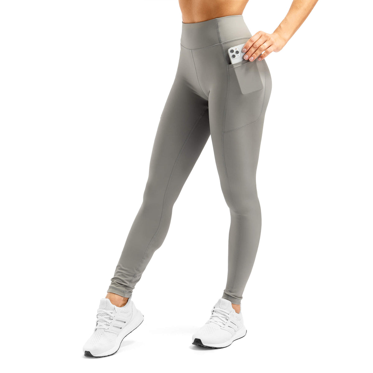 Arsenal High-Waisted Pockets Leggings - Grey