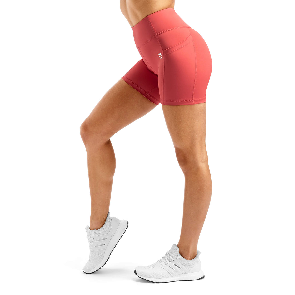 Arsenal High-Waisted Pockets Shorts - Coral