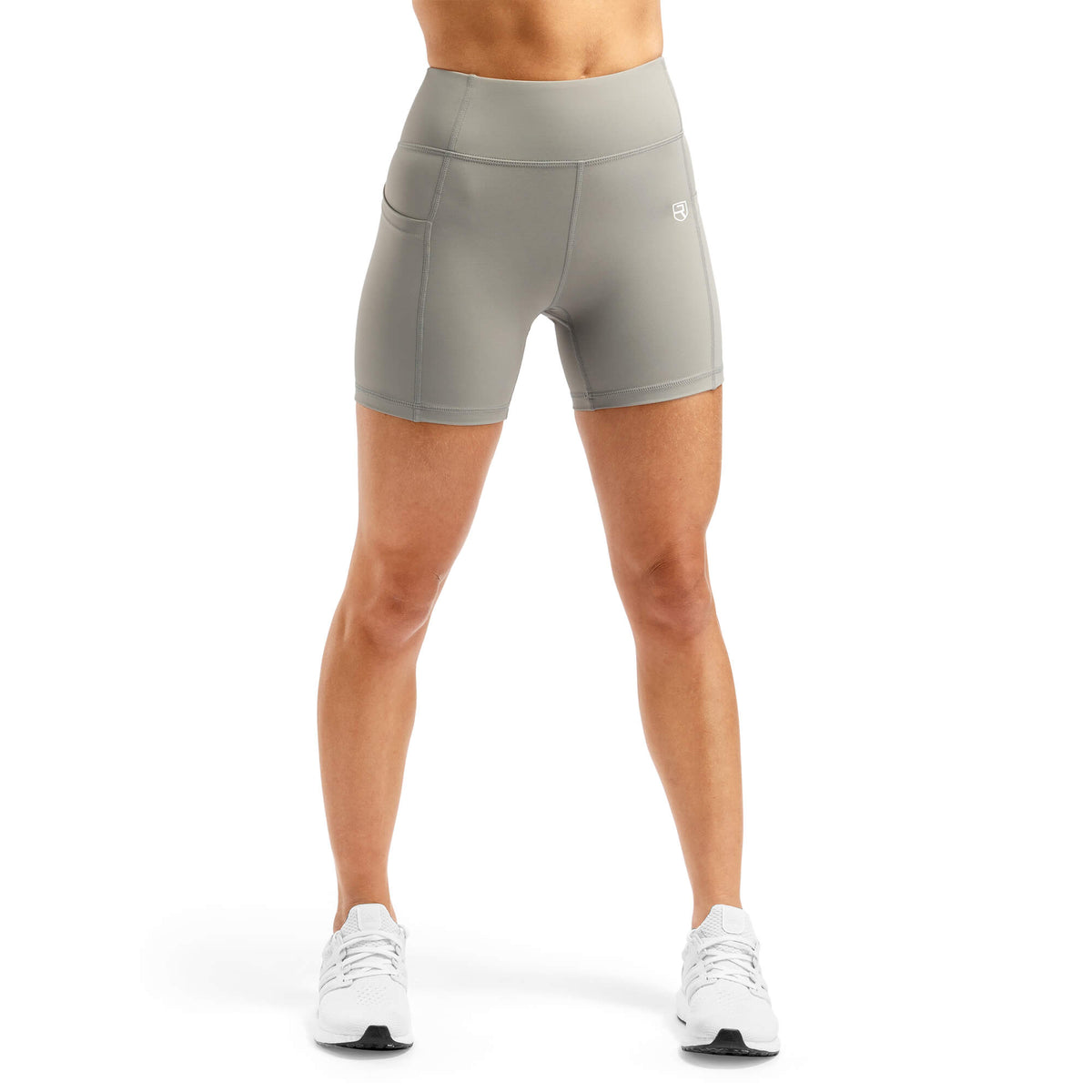 Arsenal High-Waisted Pockets Shorts - Grey