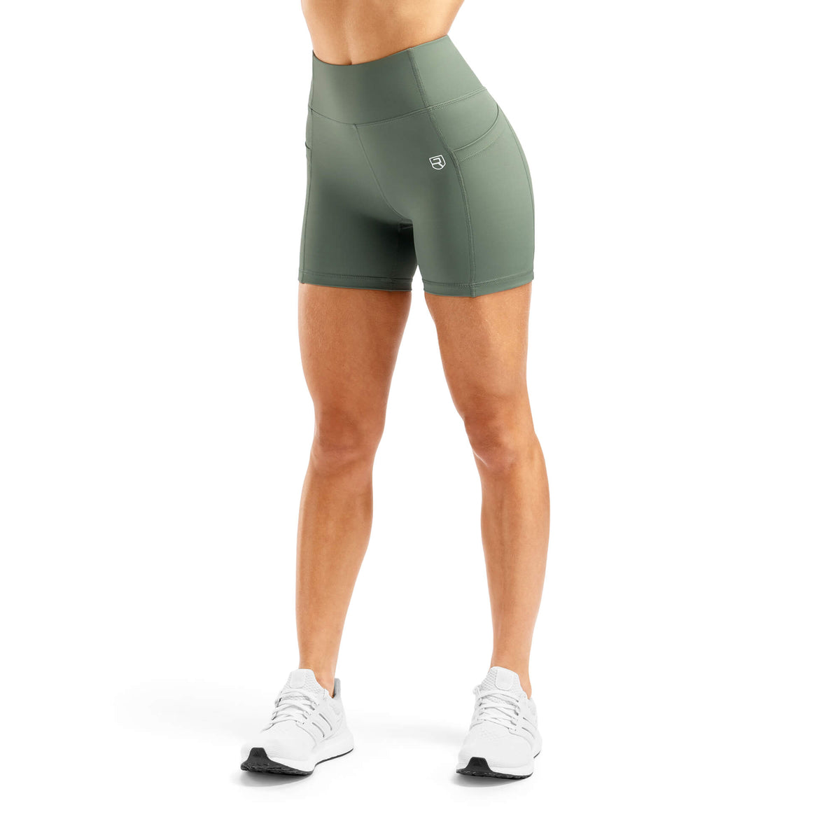 Arsenal High-Waisted Pockets Shorts - Sage