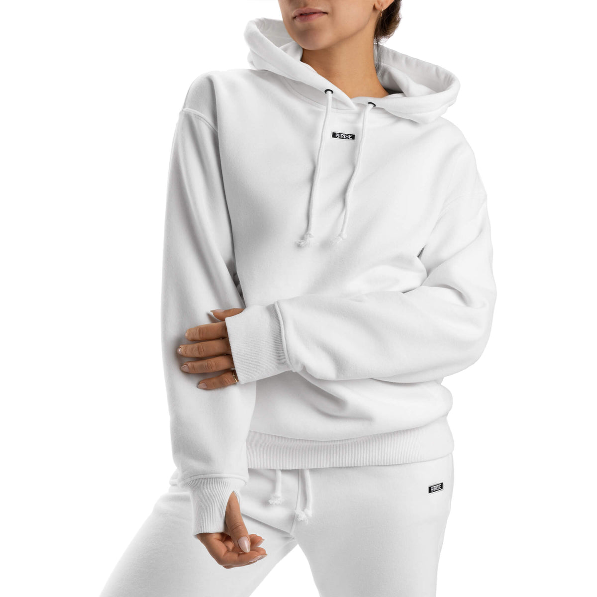 Comfy white top hoodie