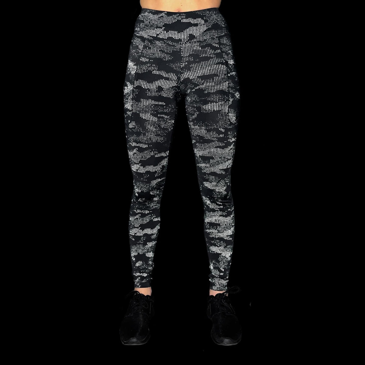 Absolute High-Waisted Pockets Leggings - Reflective Black Camo